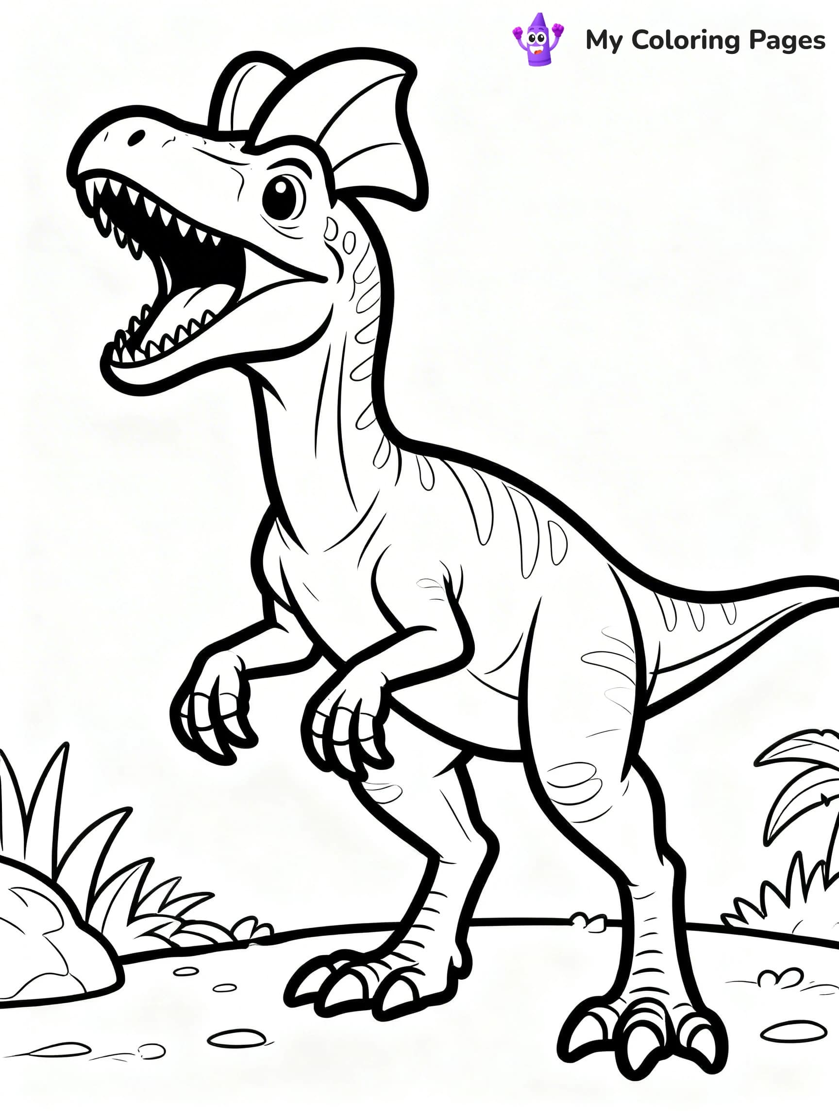 Dilophosaurus Coloring Pages - 18