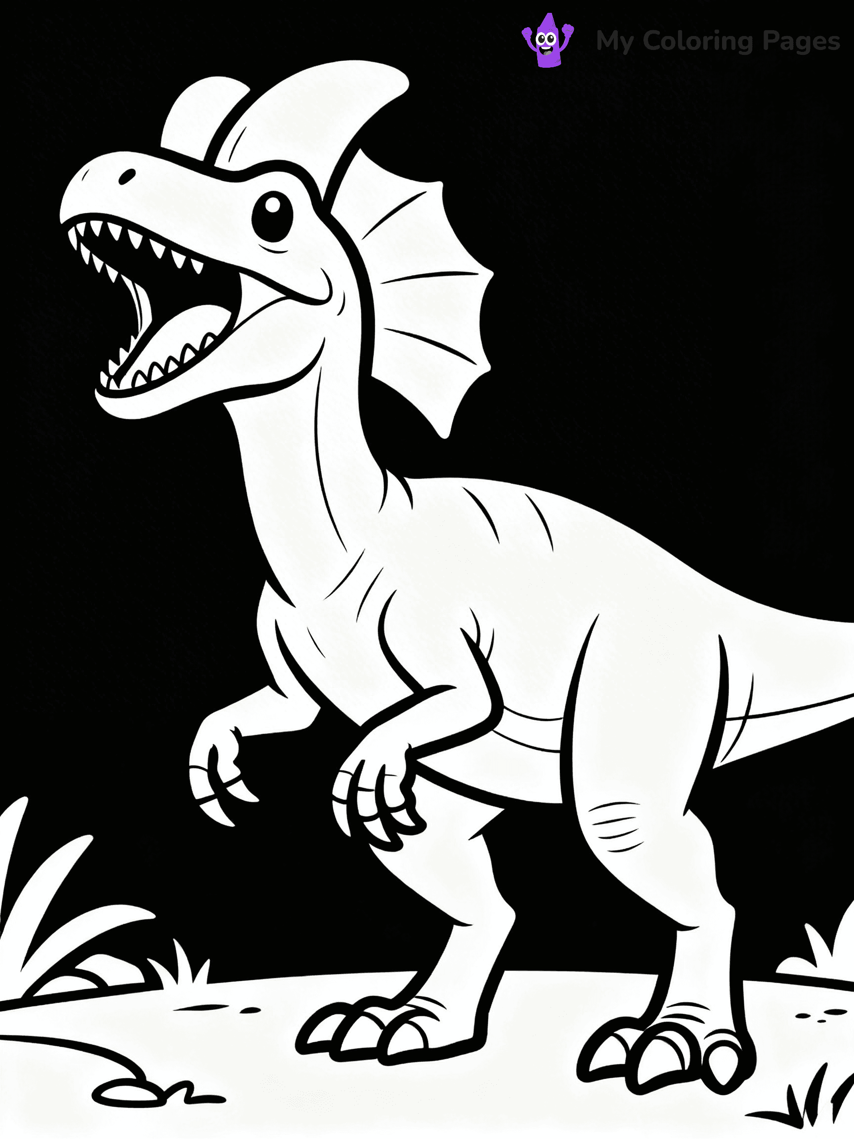 Dilophosaurus Coloring Pages - 15