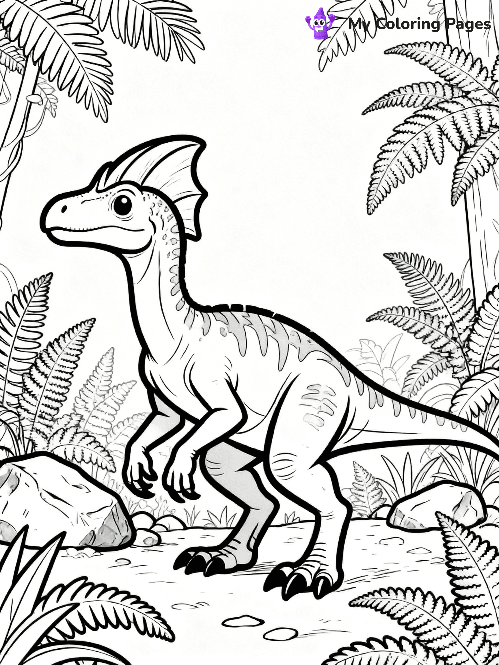 Dilophosaurus Coloring Pages - 13