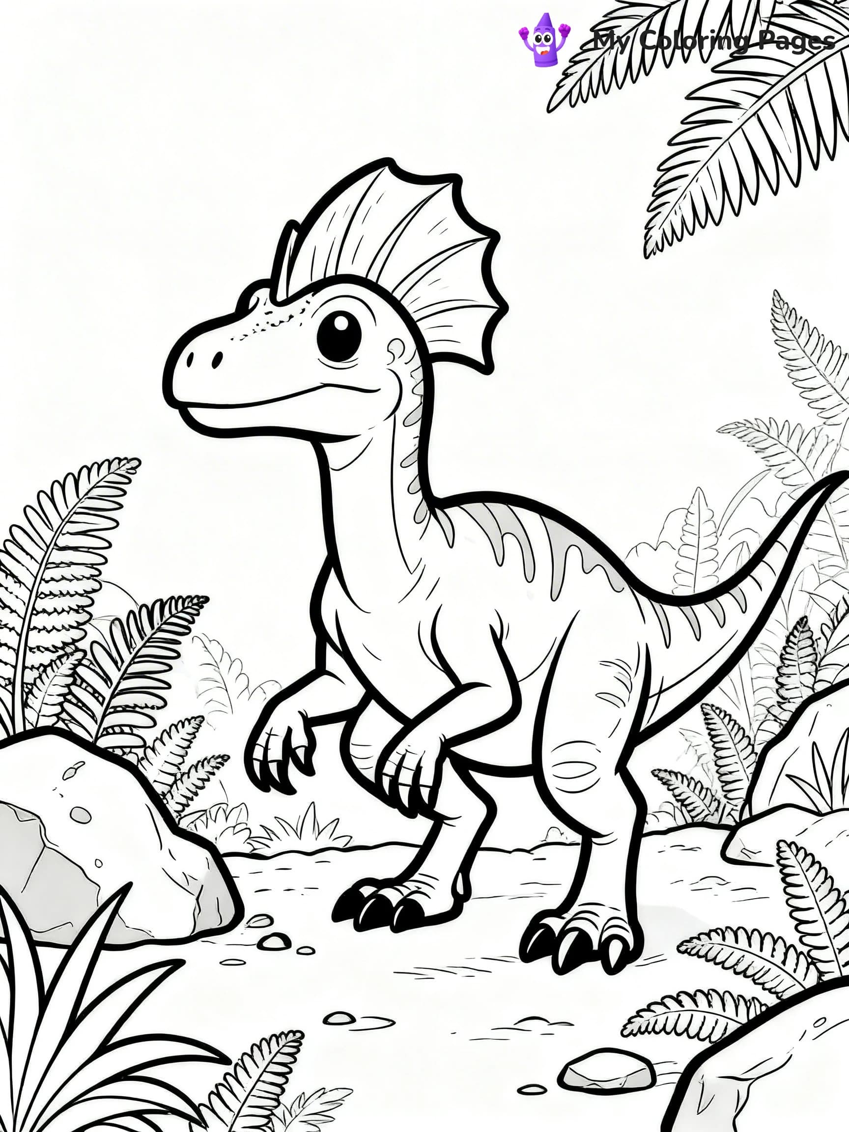 Dilophosaurus Coloring Pages - 16