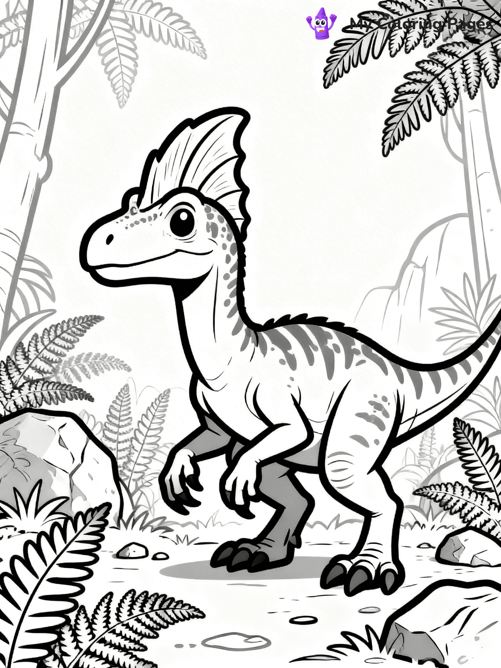 Dilophosaurus Coloring Pages - 11