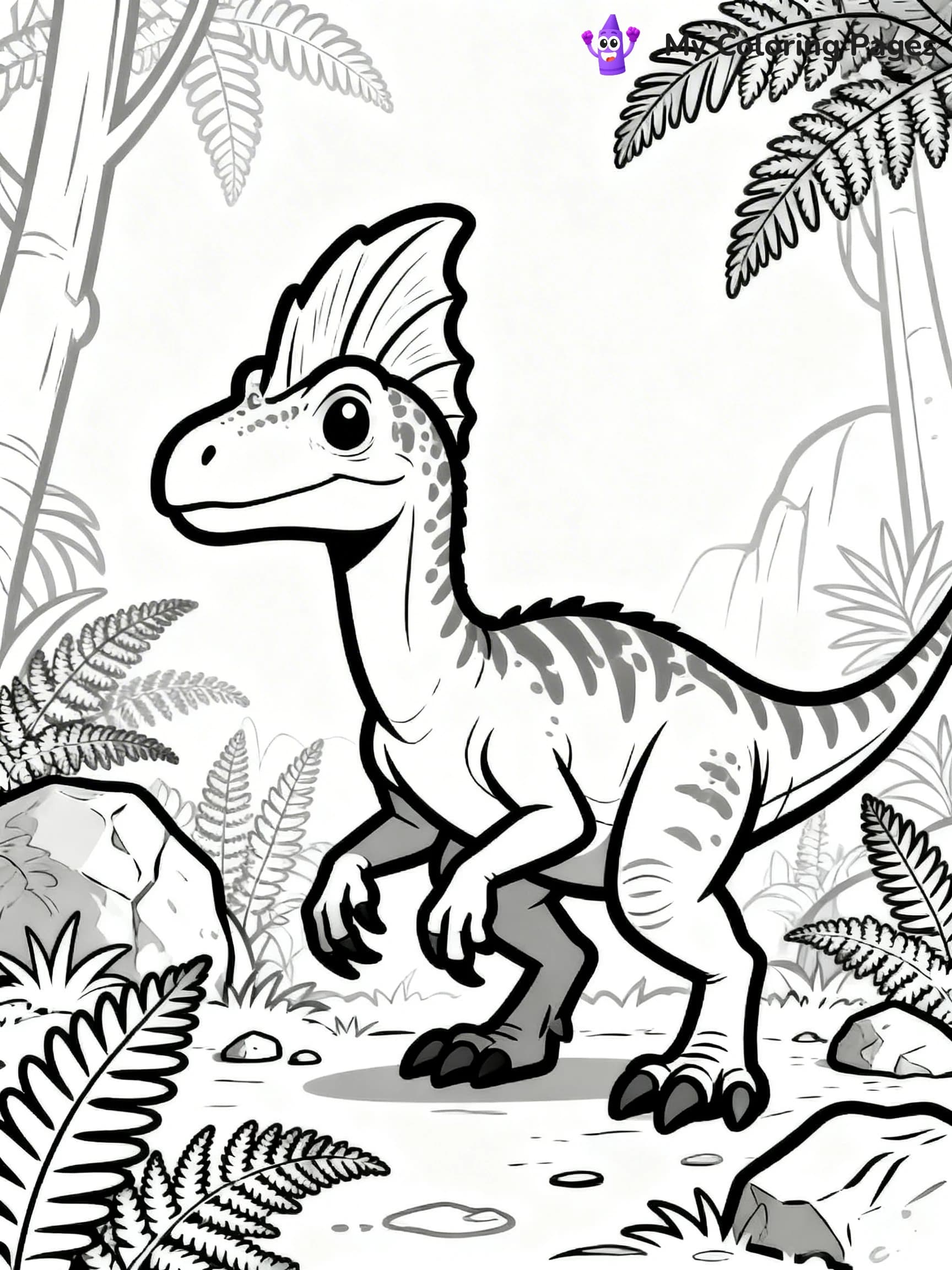 Dilophosaurus Coloring Pages - 15