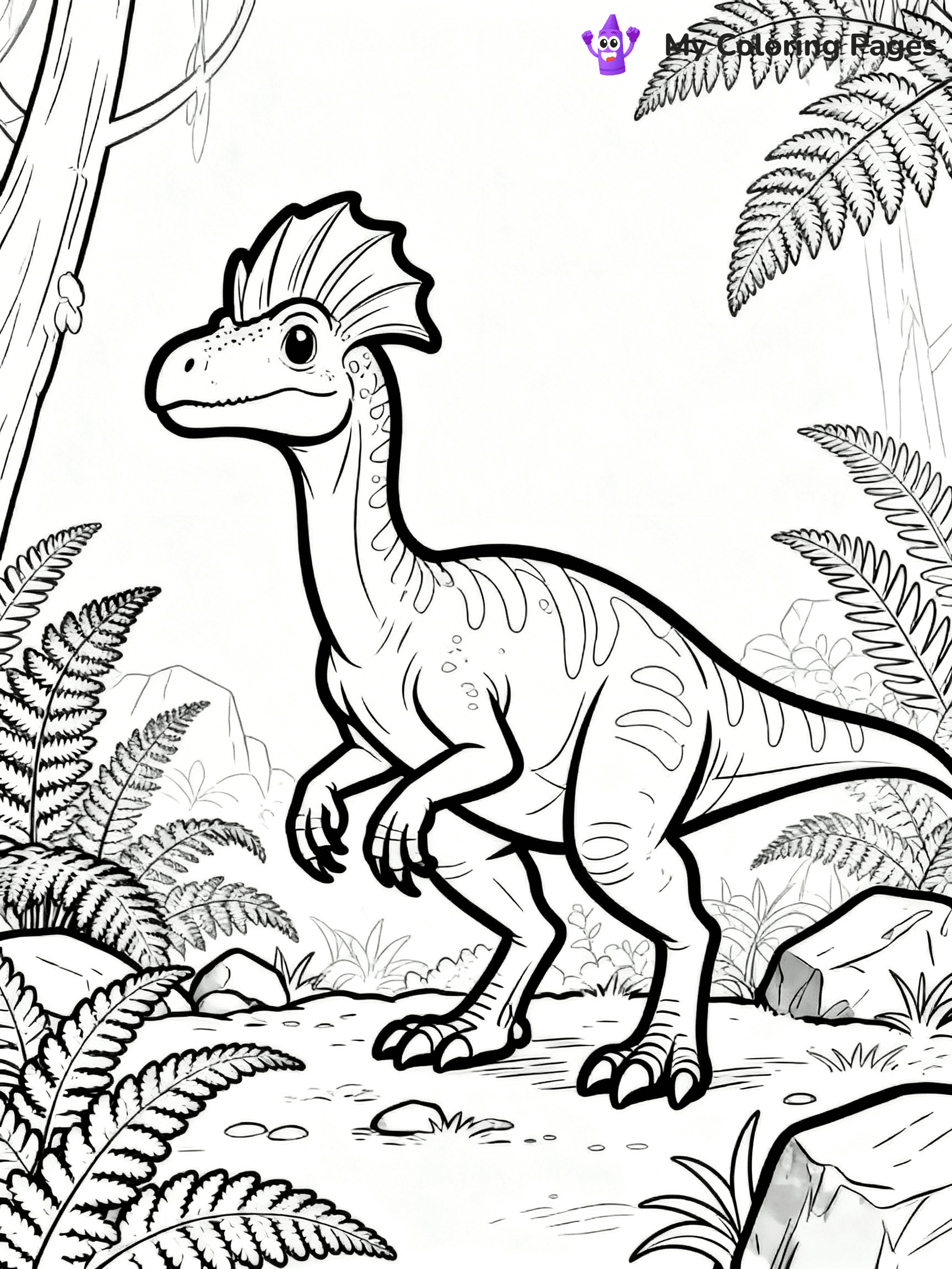Dilophosaurus Coloring Pages - 10