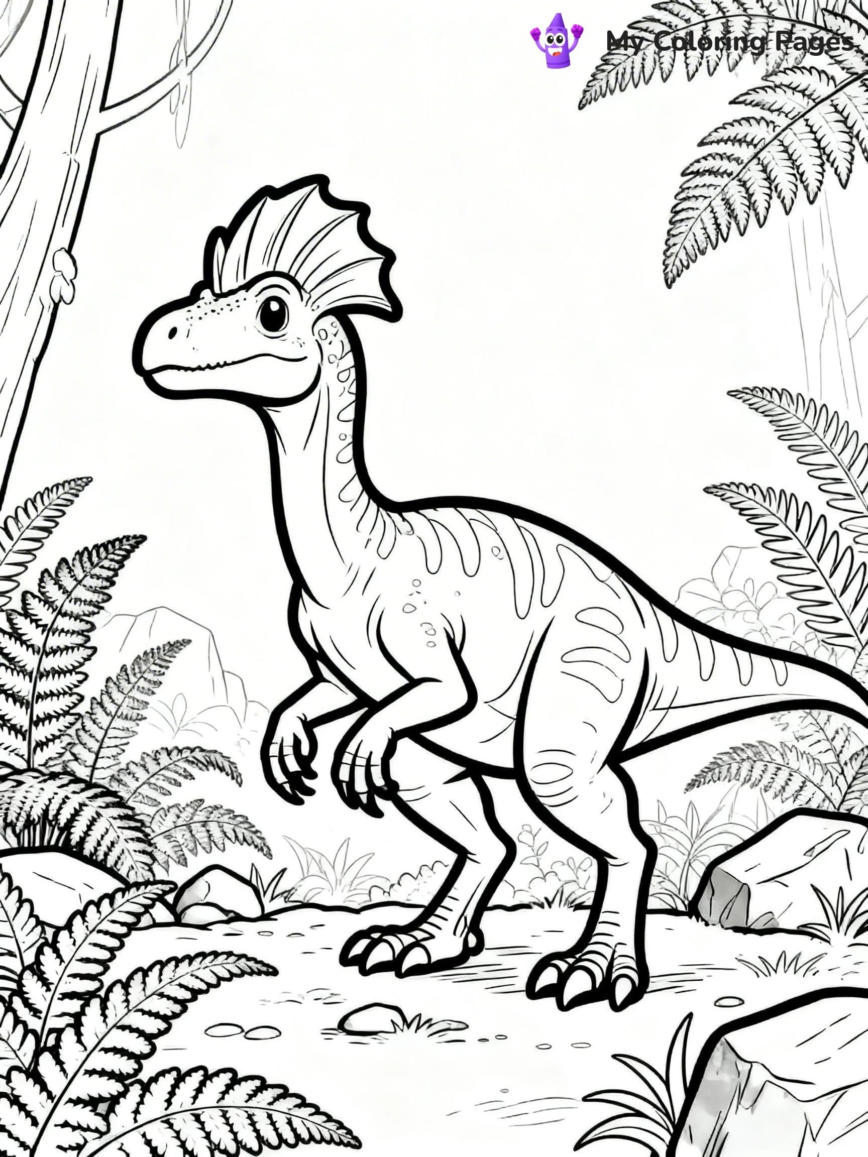 Dilophosaurus Coloring Pages - 14
