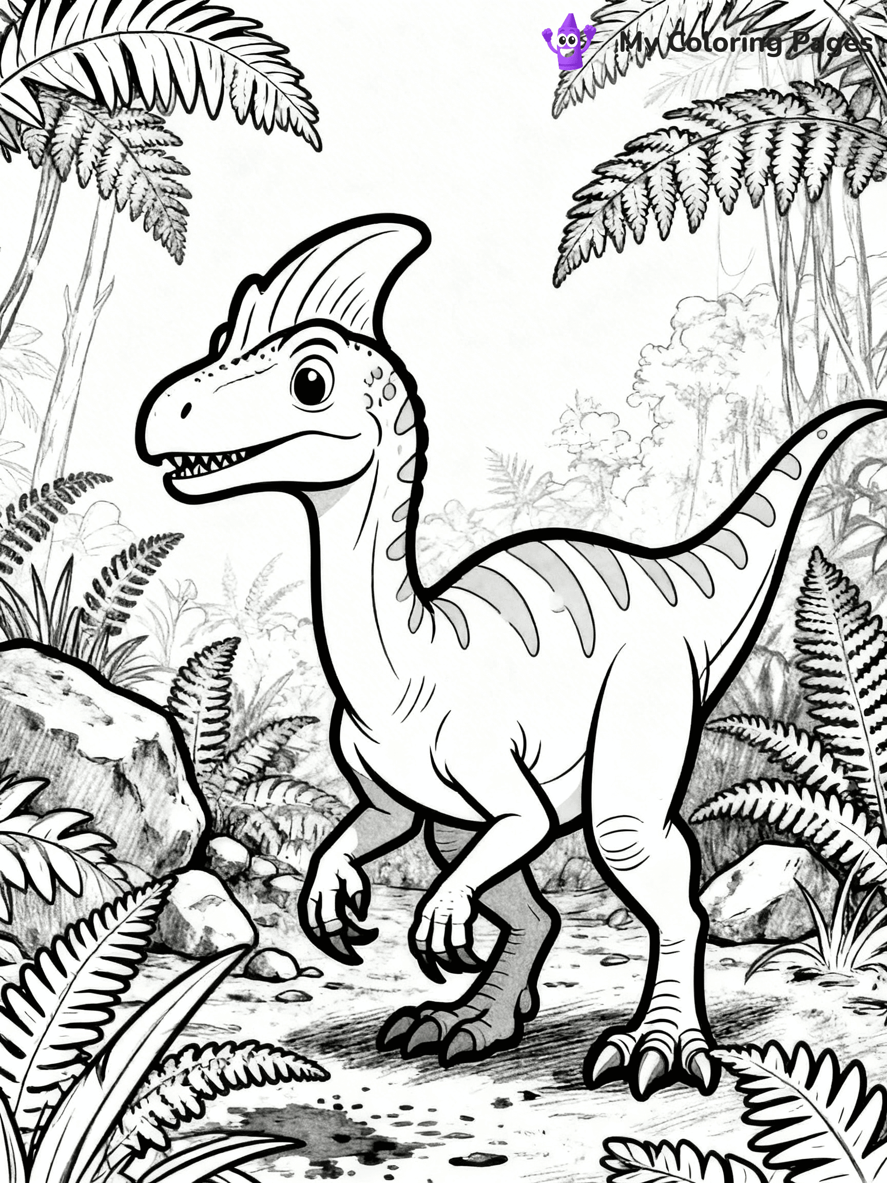 Dilophosaurus Coloring Pages - 9