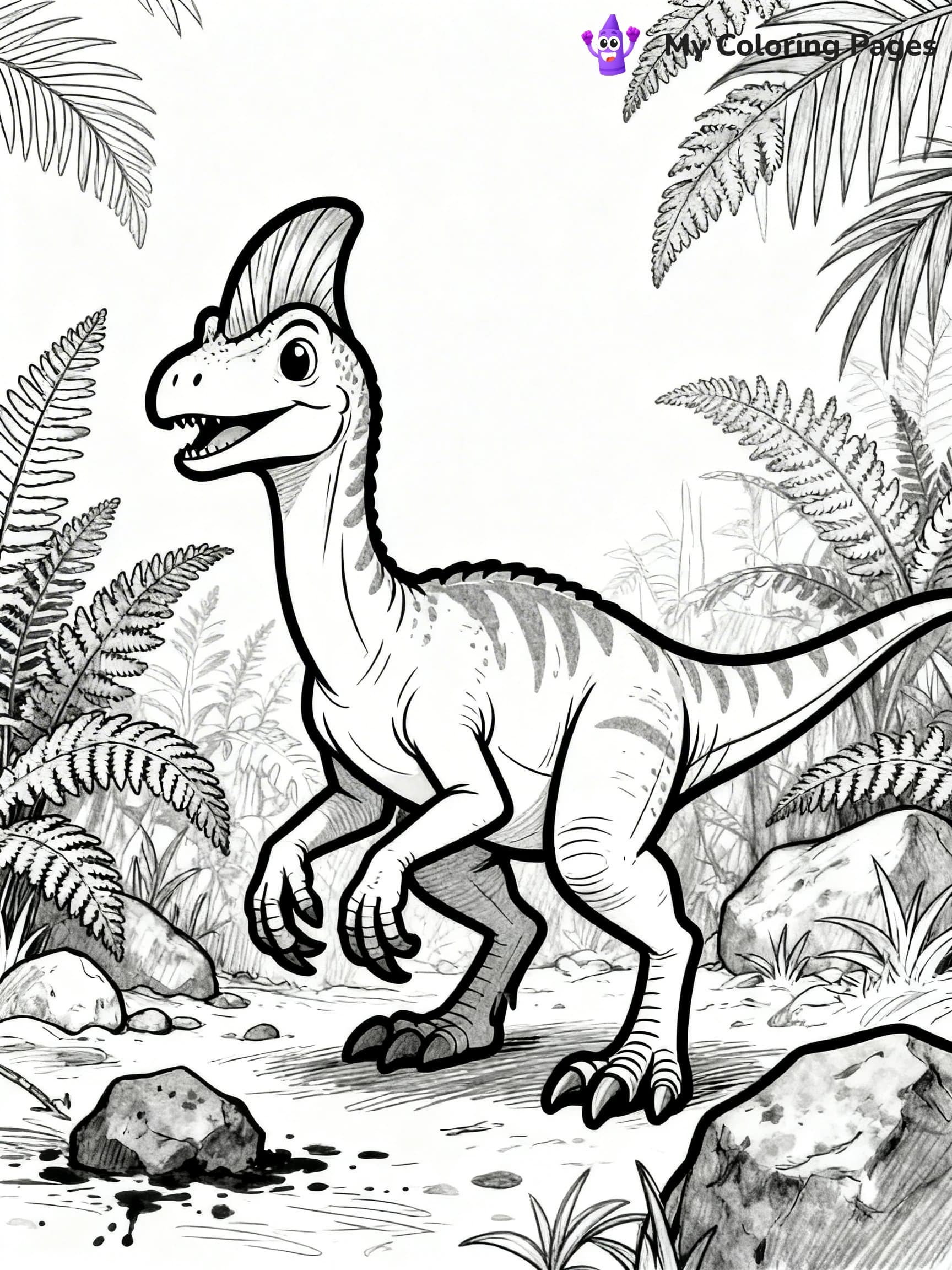 Dilophosaurus Coloring Pages - 12