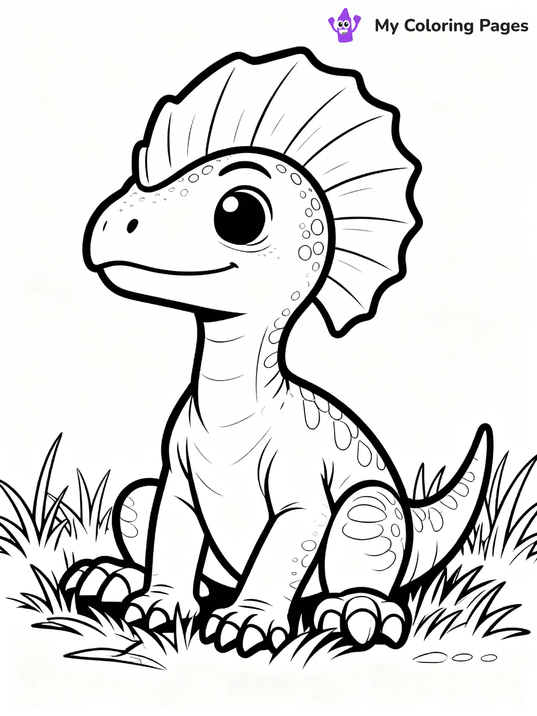 Dilophosaurus Coloring Pages - 7