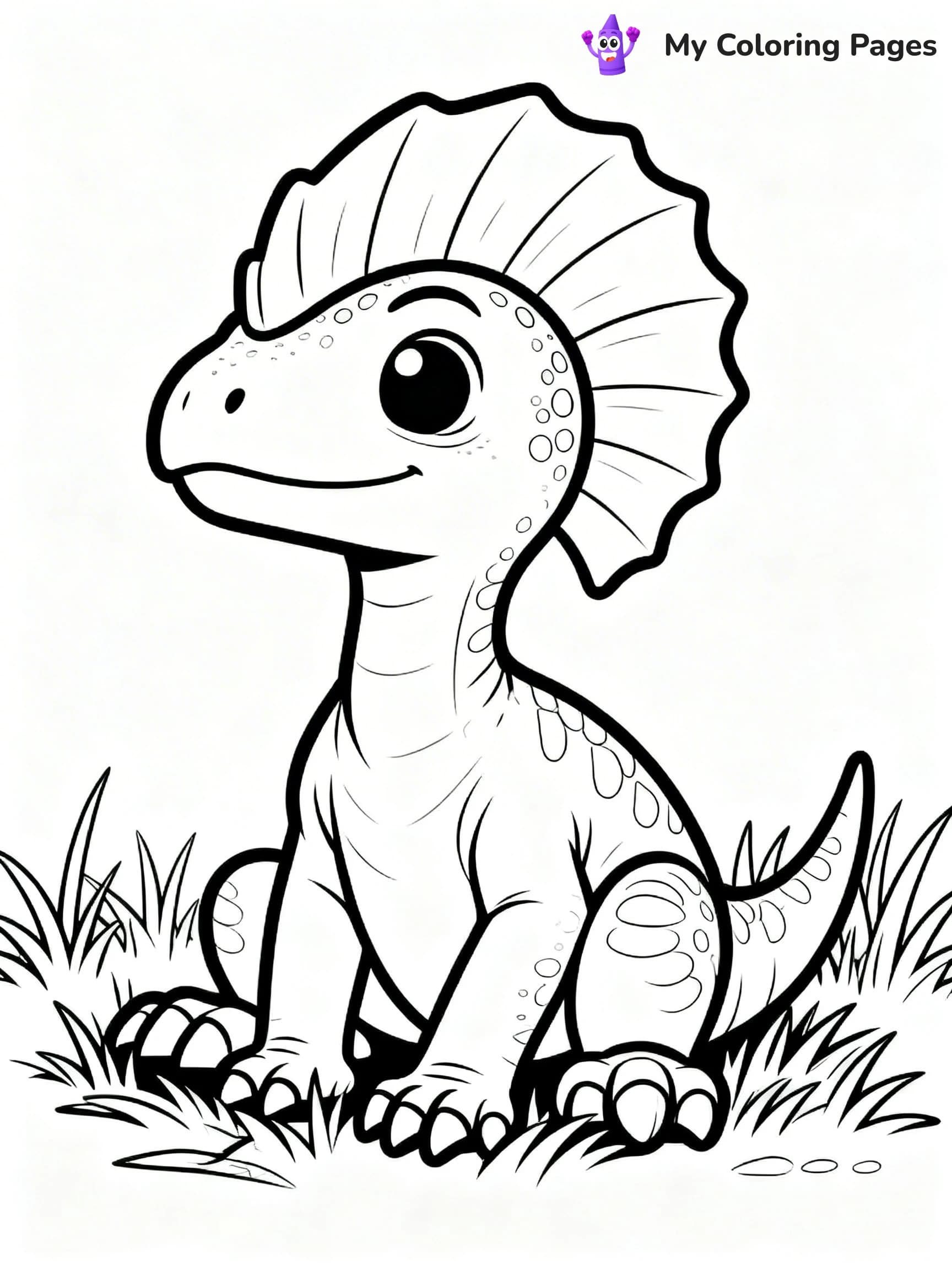 Dilophosaurus Coloring Pages - 11