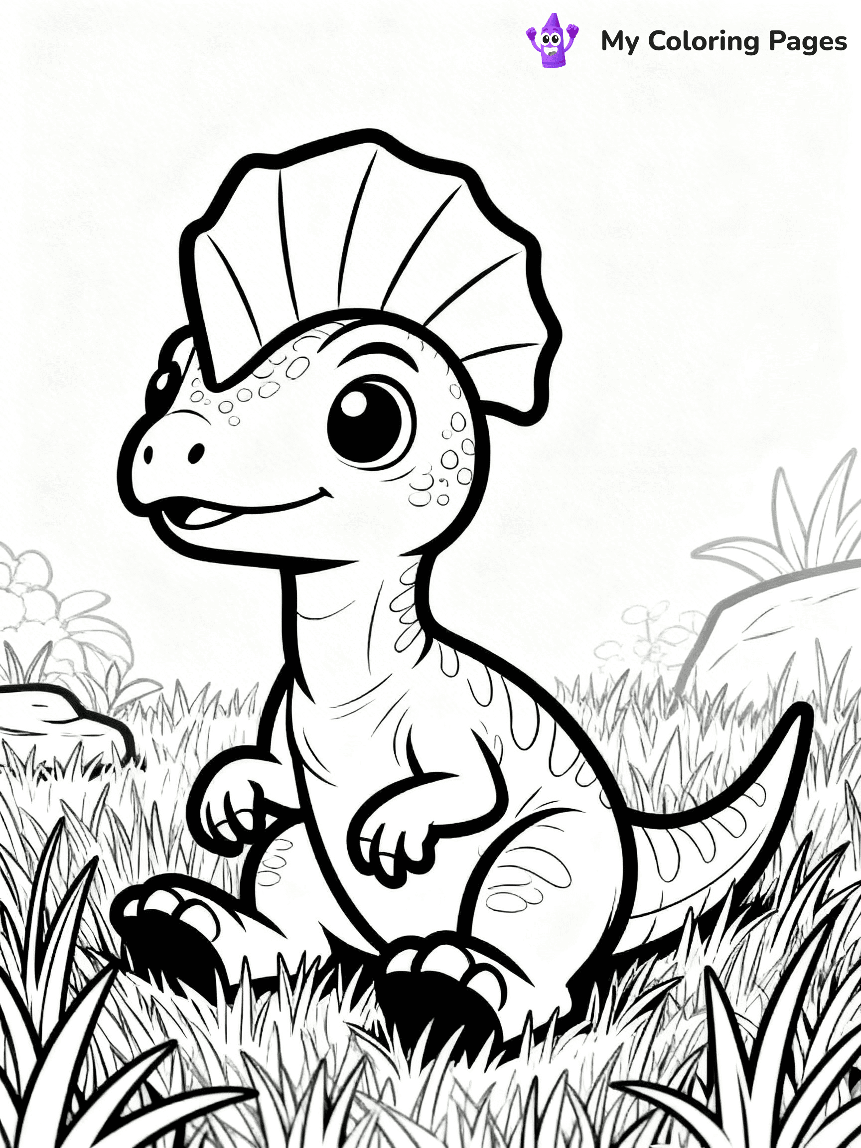 Dilophosaurus Coloring Pages - 5