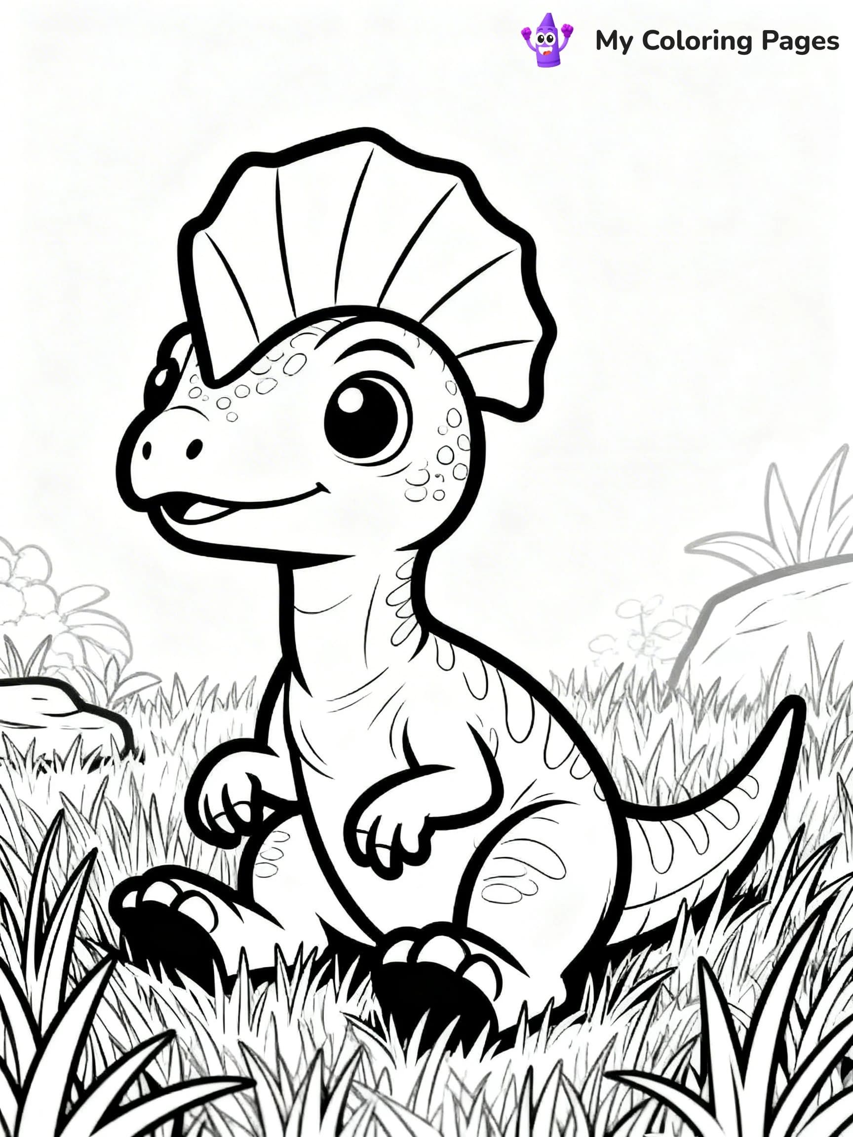 Dilophosaurus Coloring Pages - 9