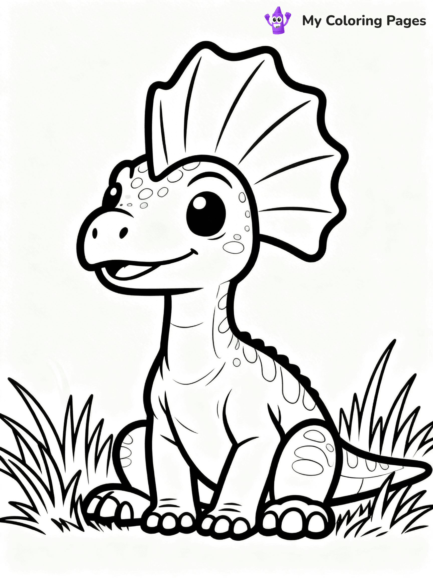 Dilophosaurus Coloring Pages - 3