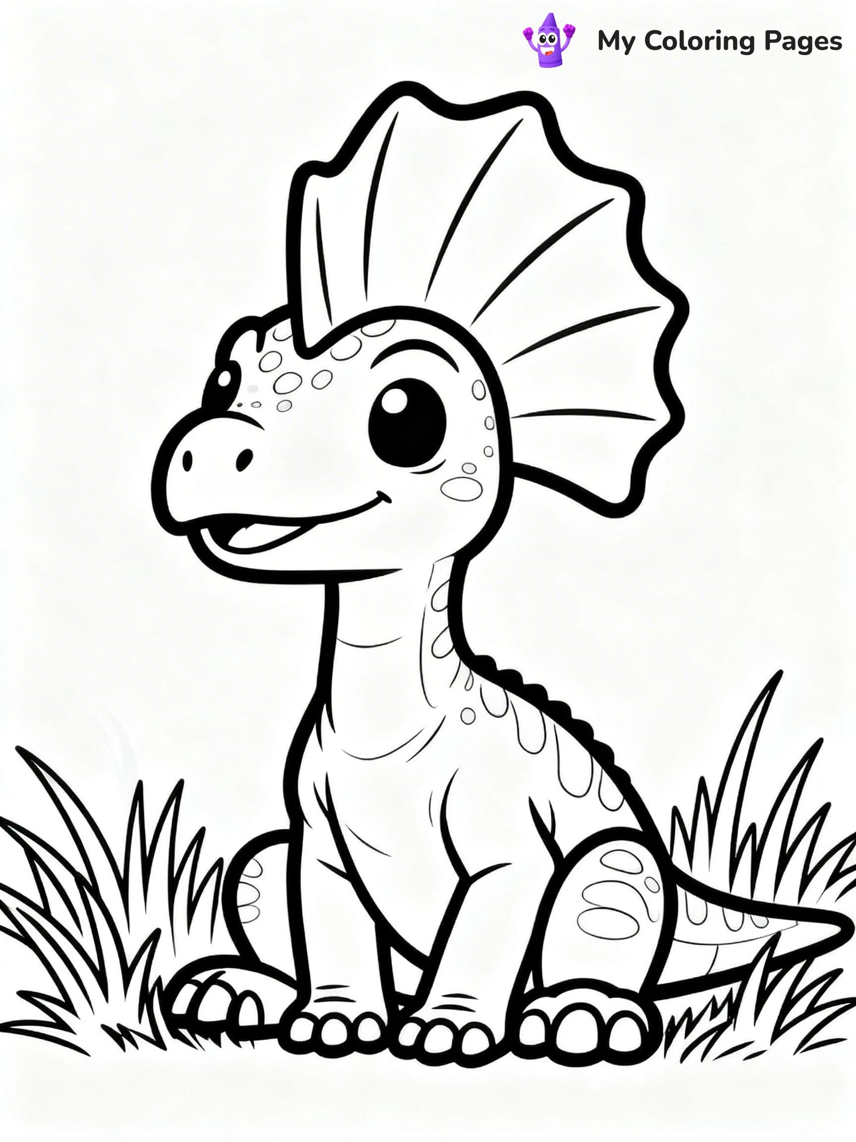 Dilophosaurus Coloring Pages - 7