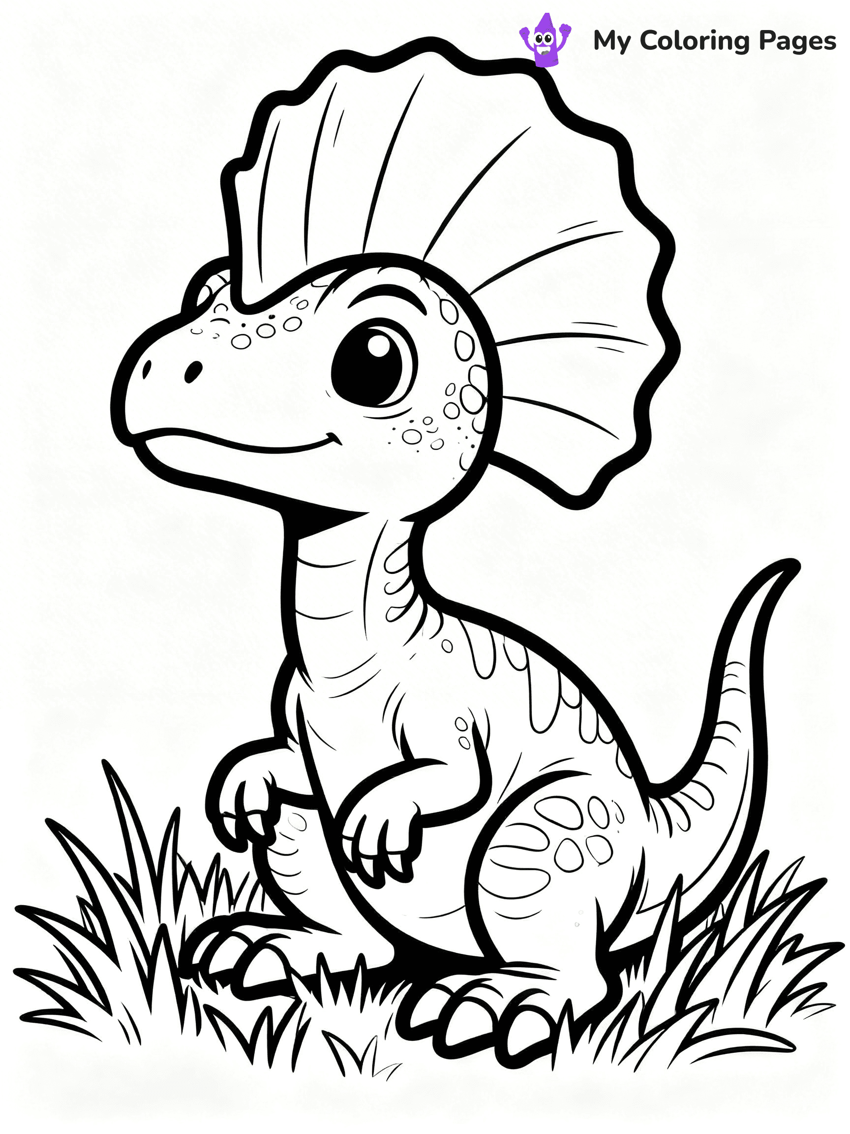 Dilophosaurus Coloring Pages - 1