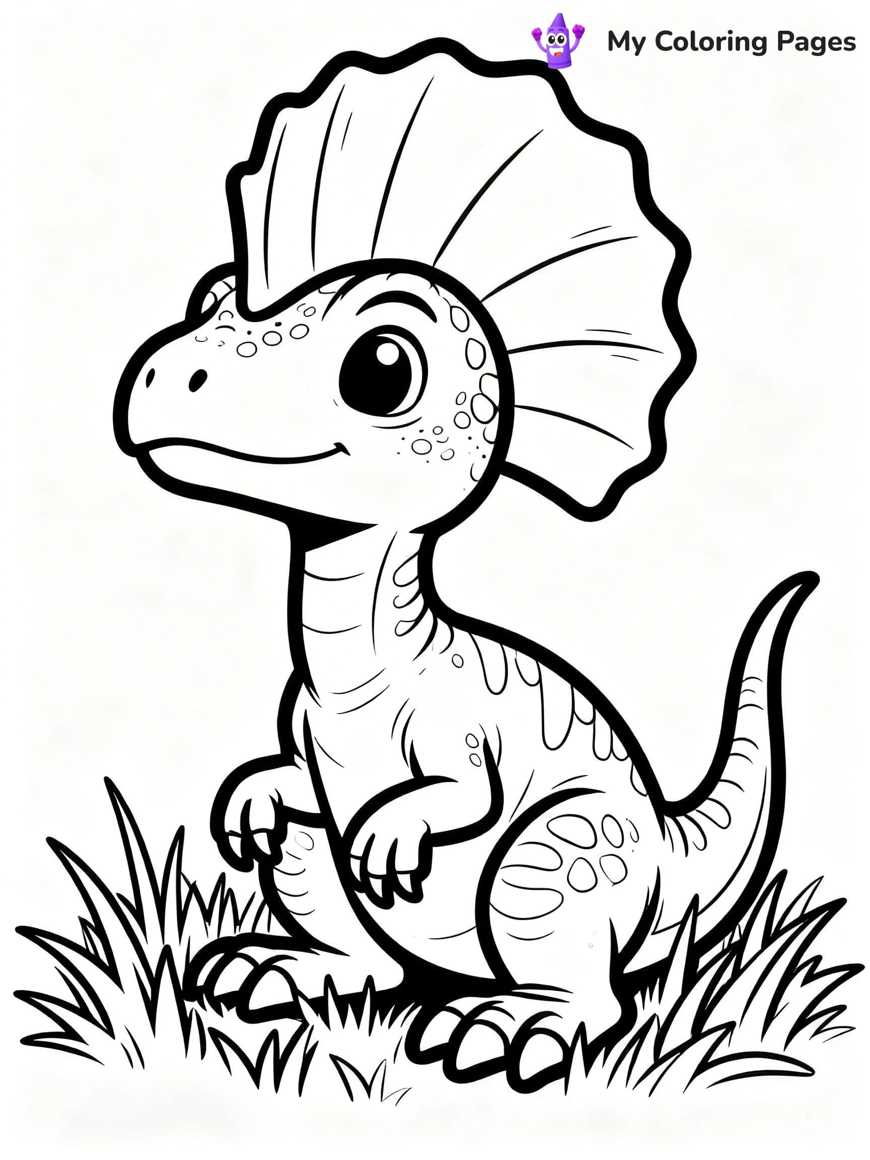 Dilophosaurus Coloring Pages - 5
