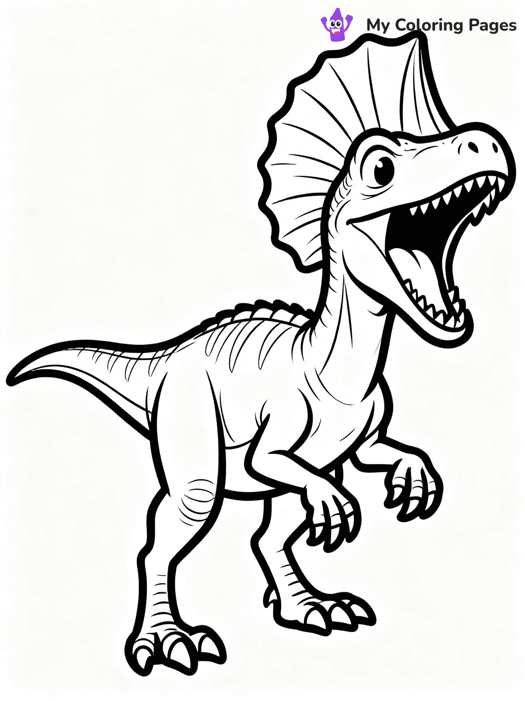 Dilophosaurus Coloring Pages - 4