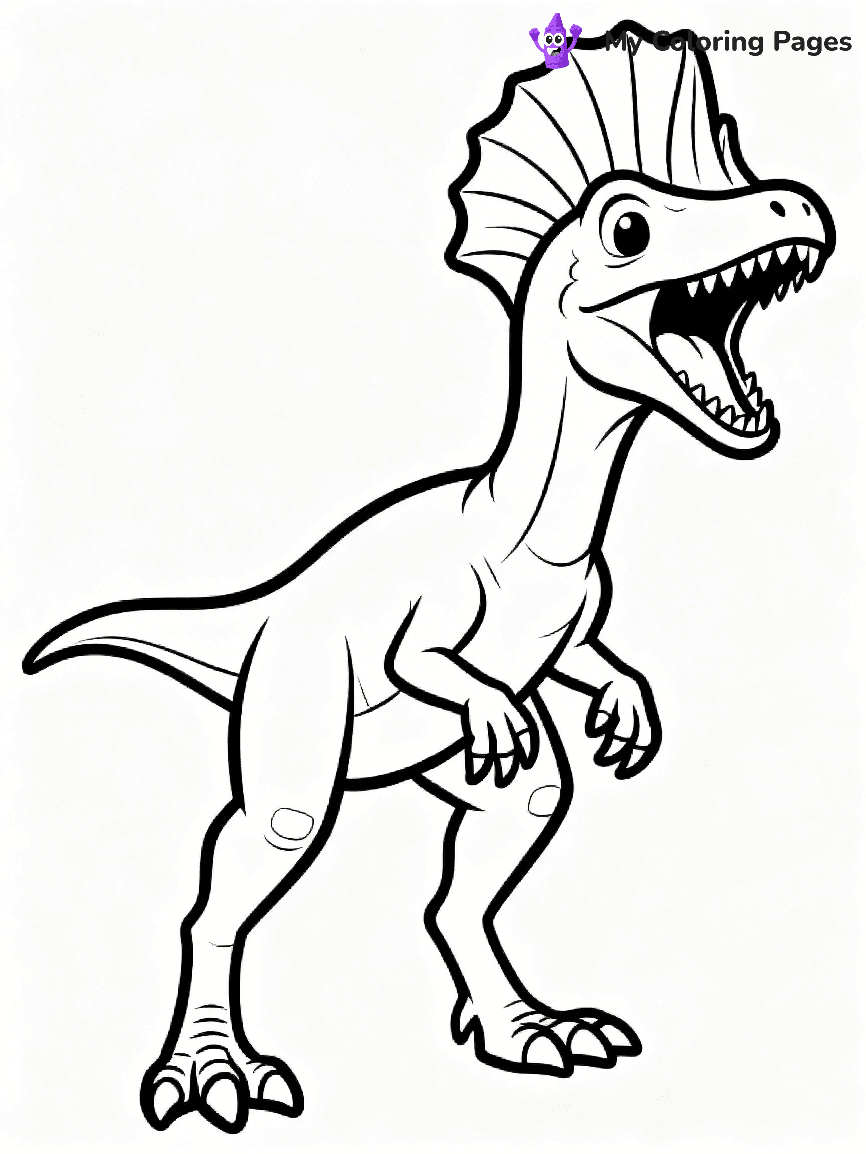 Dilophosaurus Coloring Pages - 2
