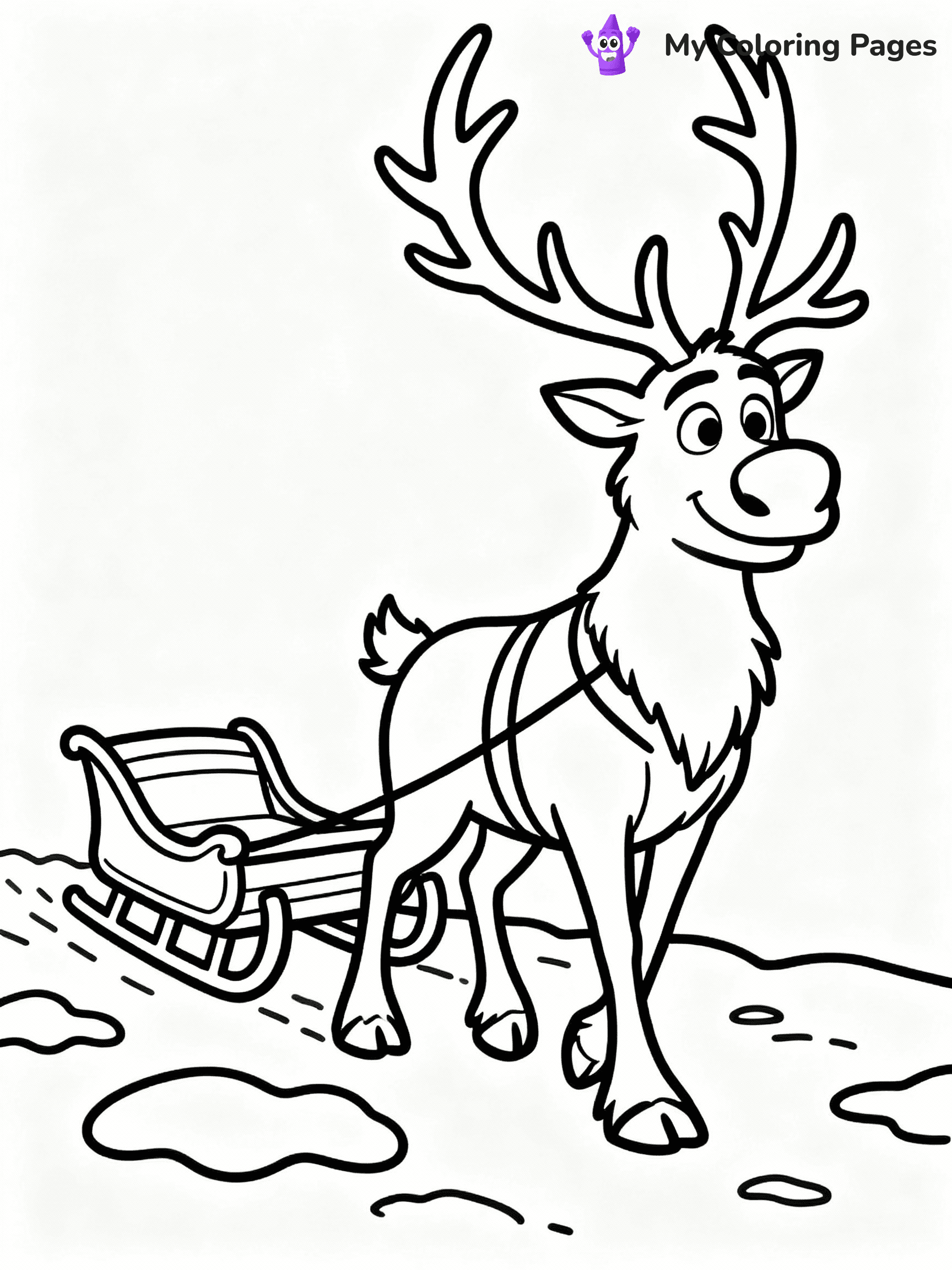 ⚠️ CRITICAL REQUIREMENT - ABSOLUTE BLACK AND WHITE ONLY ⚠️
This MUST be a BLACK AND WHITE line drawing ONLY. NO COLORS whatsoever.
- ONLY pure black lines (#000000) on pure white background (#FFFFFF)
- ABSOLUTELY NO colors, NO shading, NO gradients, NO grayscale
- If there are ANY colors in the output, the image is REJECTED
- This is a COLORING PAGE - meant to be COLORED IN by children
- The output must be UNCOLORED line art ready for coloring
⚠️ SUBJECT TO DRAW: Sven from Frozen pulling sled, antlers prominent, snow-covered ground
(REMEMBER: Output must be BLACK AND WHITE line art only, NOT colored!)
# COLORING PAGE: BLACK OUTLINES ONLY - WHITE BACKGROUND MANDATORY
Create a **coloring book page** using EXACTLY two values: black lines, white space.
## NON-NEGOTIABLE BINARY RULES
- **ONLY #000000 (black) and #FFFFFF (white)** - NO other values exist
- **EVERY PIXEL = BLACK OR WHITE** - no gray/shading/antialiasing
- **WHITE BACKGROUND MANDATORY** - entire canvas stays white
- **ALL SHAPES HOLLOW** - everything is empty outlines waiting to be colored
- **FORBIDDEN:** fills, shading, gradients, patterns, textures, colors
- **NO SOLID REGIONS** - if it's not a thin line, it's wrong
## Universal Line Standards
- Black outlines ONLY - thin, uniform weight
- Every shape completely empty inside
- Closed contours suitable for coloring
- Simple flat illustration - zero depth/3D/realism
- **Style:** Whimsical Doodle Art Alley - rounded, friendly outlines (unless specified)
## Everything = Outline Only
- Characters/animals: hollow shapes
- Objects/clothing: empty contours
- Backgrounds/scenery: line work only
- Natural elements: outlined forms
- Dark/night areas: don't exist (use outlined symbols)
- Textures/patterns: convert to simple lines
## The Test
Can a child color EVERY white space with crayons? If any area is pre-filled/shaded/gray, it FAILS. Every shape must be waiting to receive color.
**FINAL OUTPUT**: Binary coloring page. Black lines define shapes. White spaces ready for coloring. Nothing else exists. No exceptions. Print-ready.
⚠️ FINAL REMINDER: Draw the subject "Sven from Frozen pulling sled, antlers prominent, snow-covered ground" as BLACK AND WHITE line art. Zero colors in output.