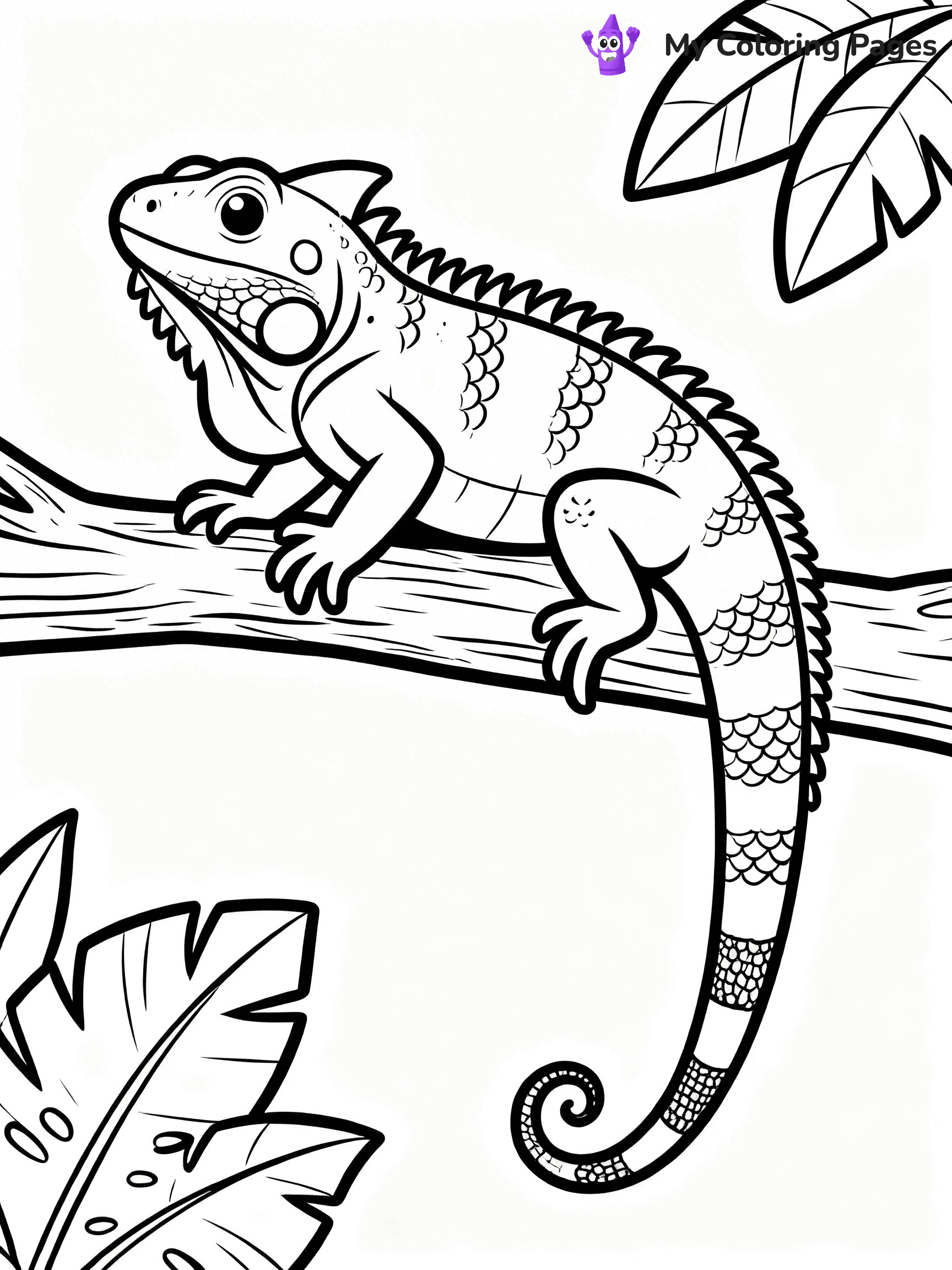 Iguana Coloring Pages - 42