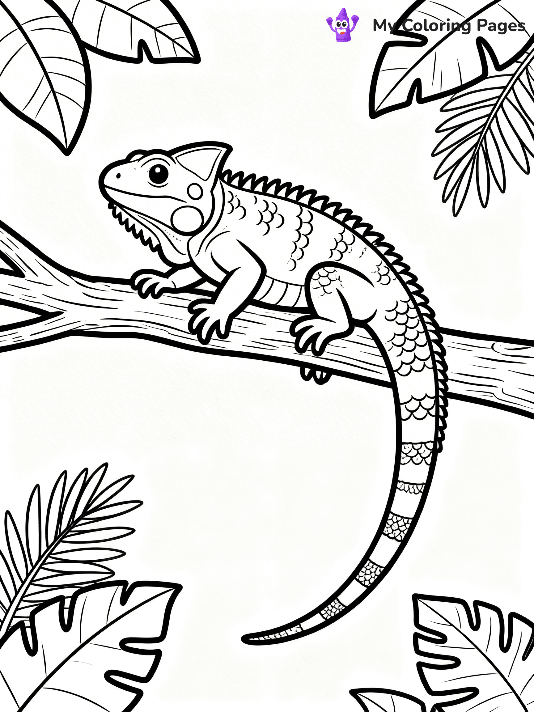 Iguana Coloring Pages - 41