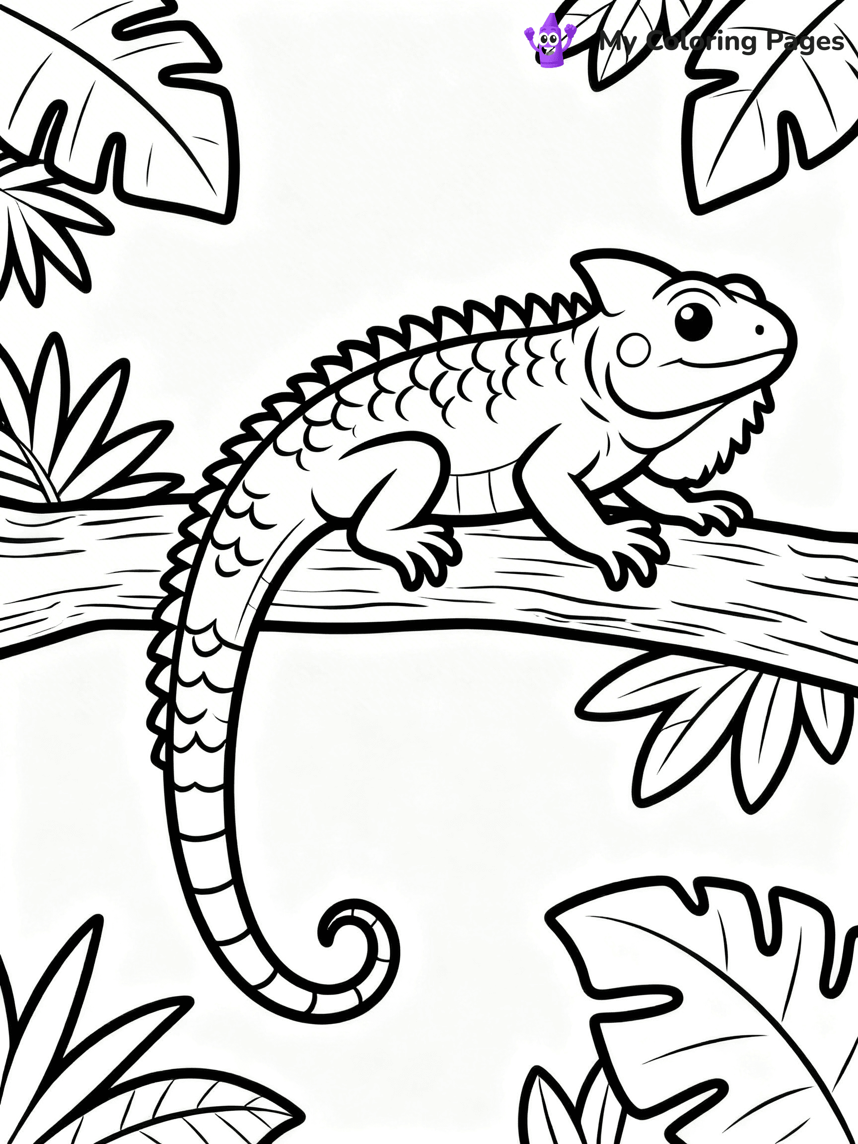 Iguana Coloring Pages - 40