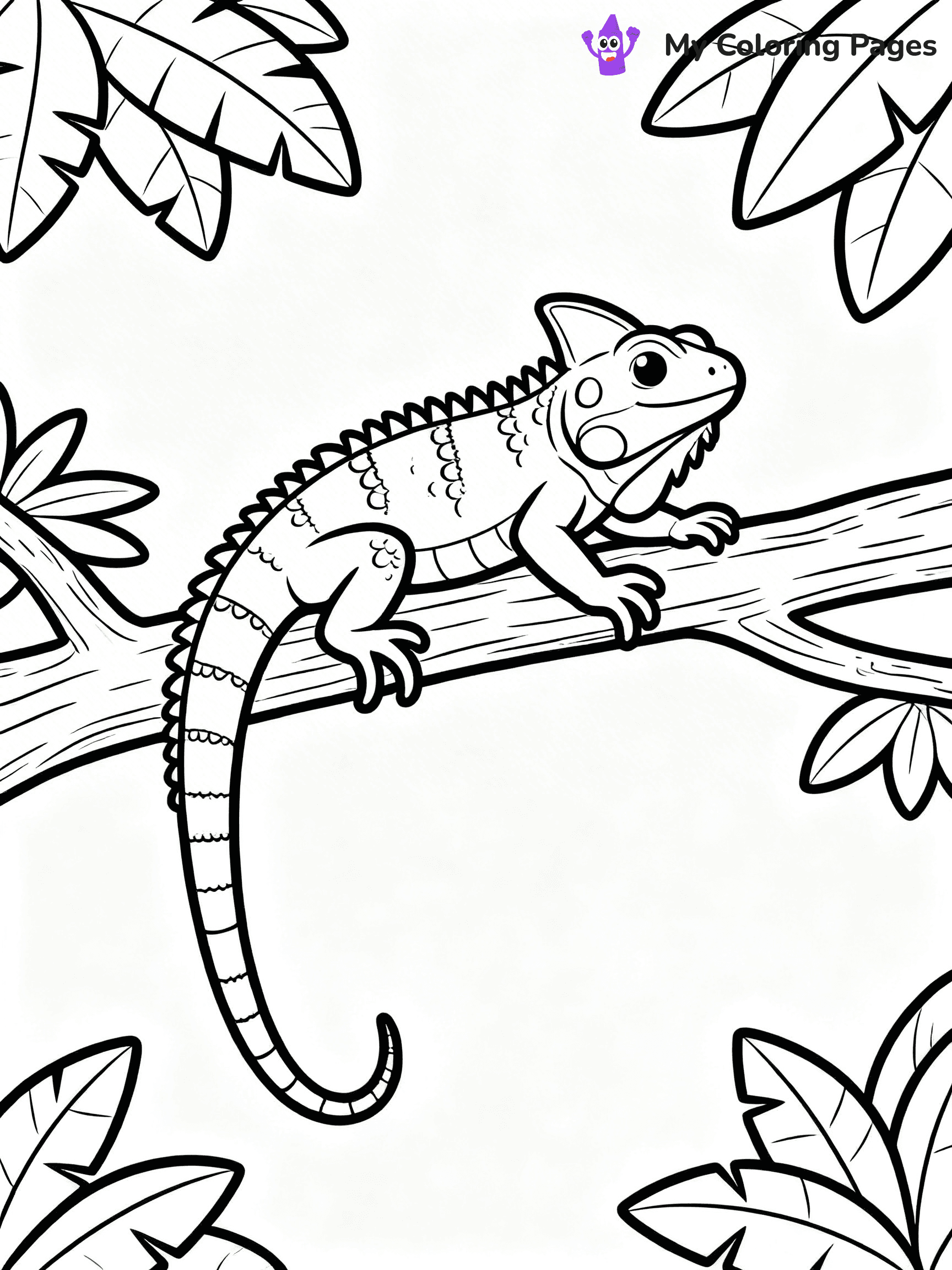 Iguana Coloring Pages - 39