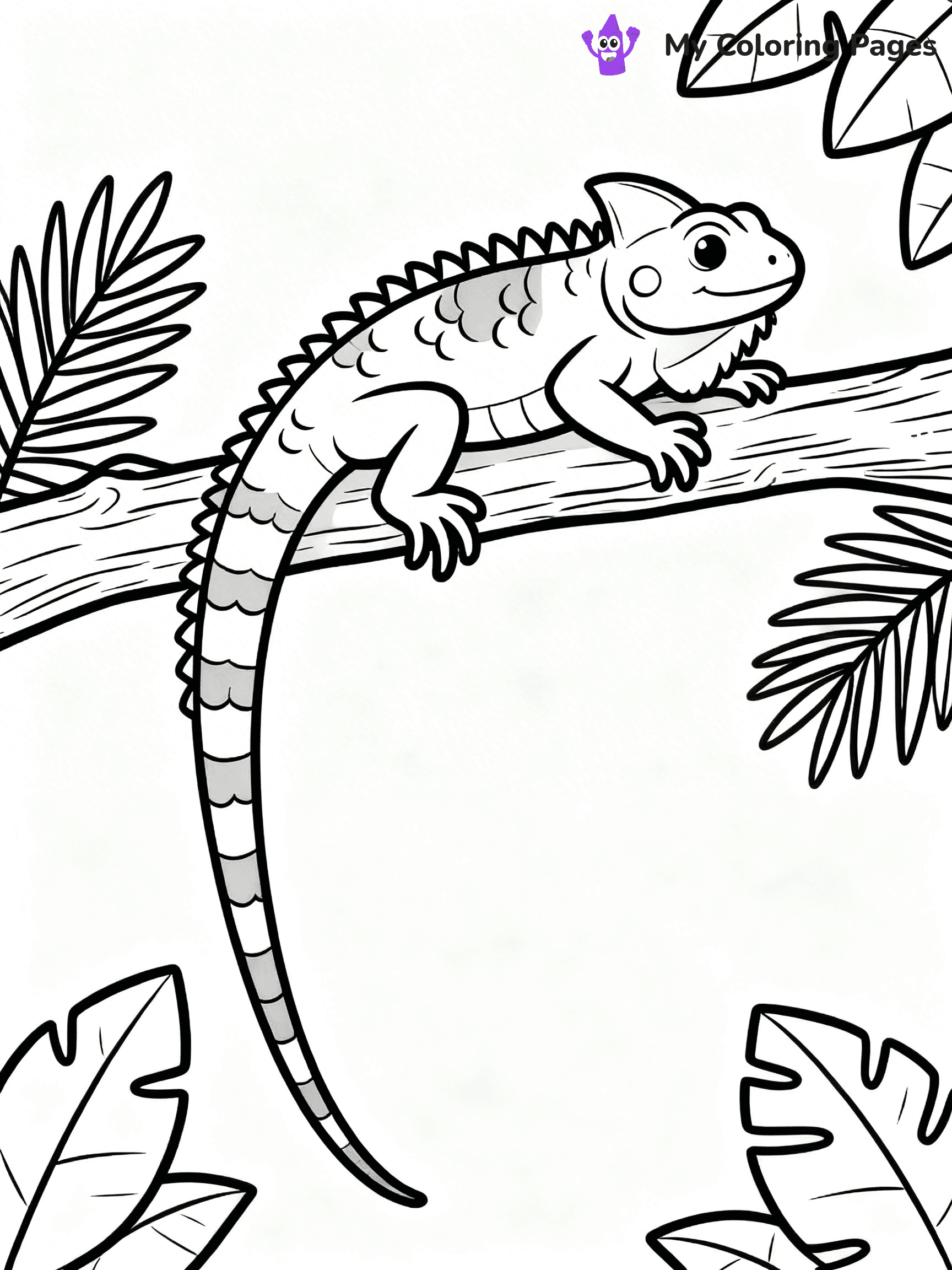 Iguana Coloring Pages - 37