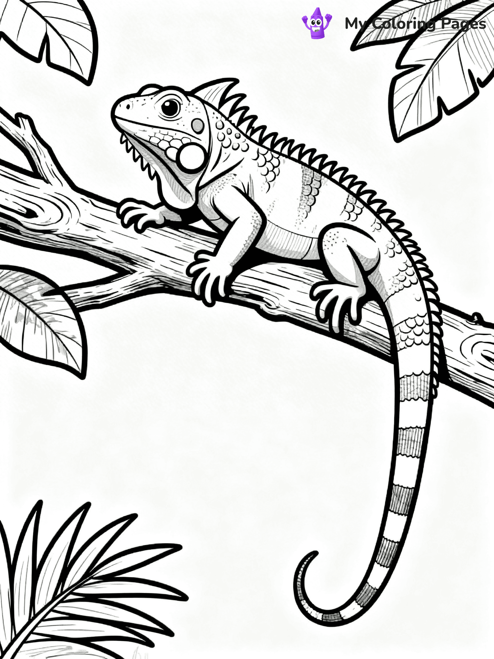 Iguana Coloring Pages - 36