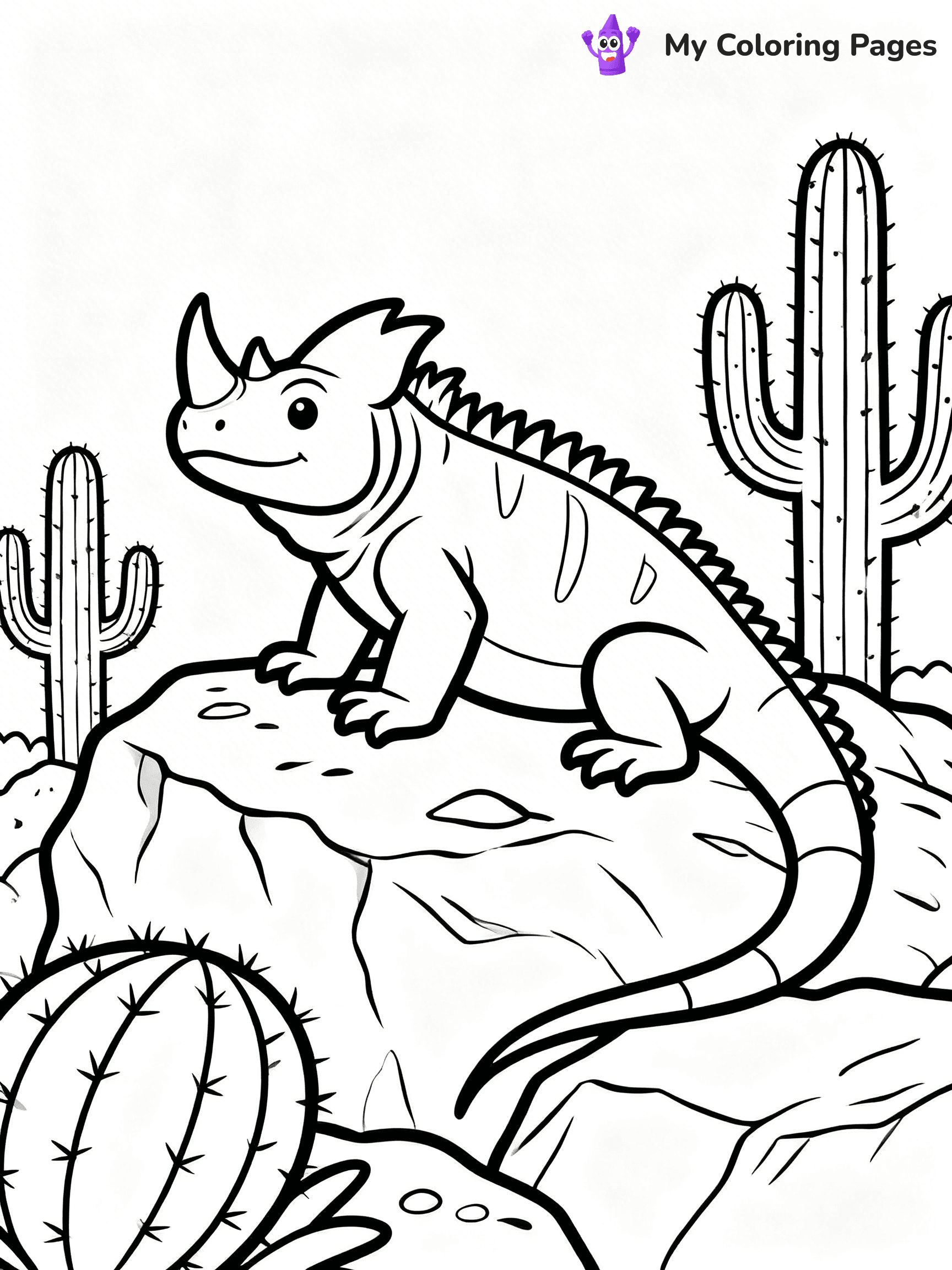 Iguana Coloring Pages - 35