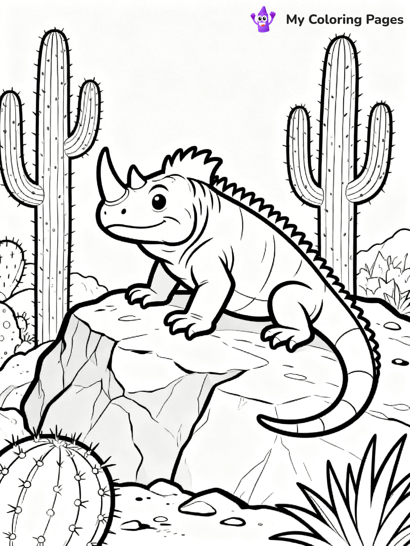 Iguana Coloring Pages - 29