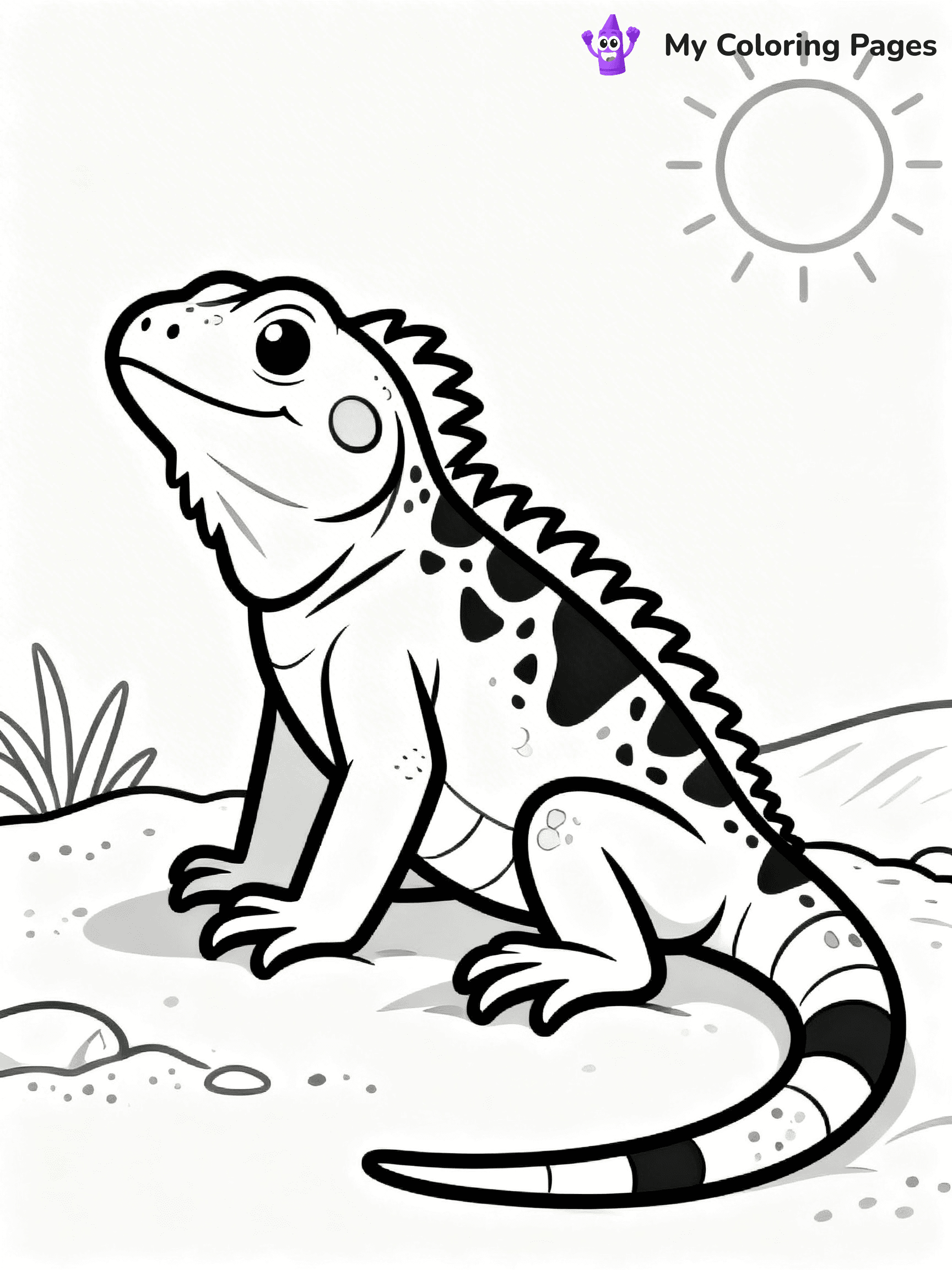 Iguana Coloring Pages - 27