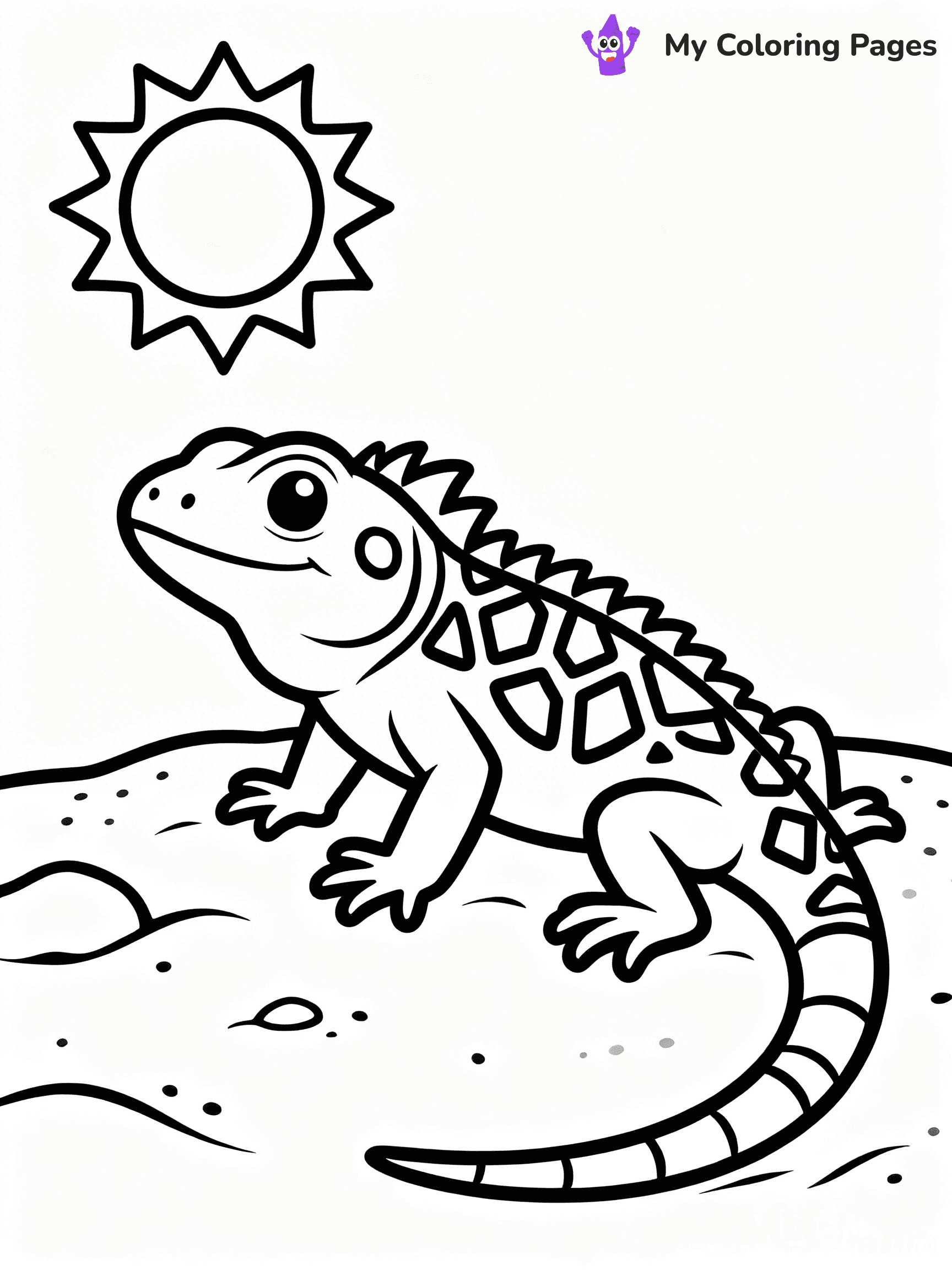Iguana Coloring Pages - 25