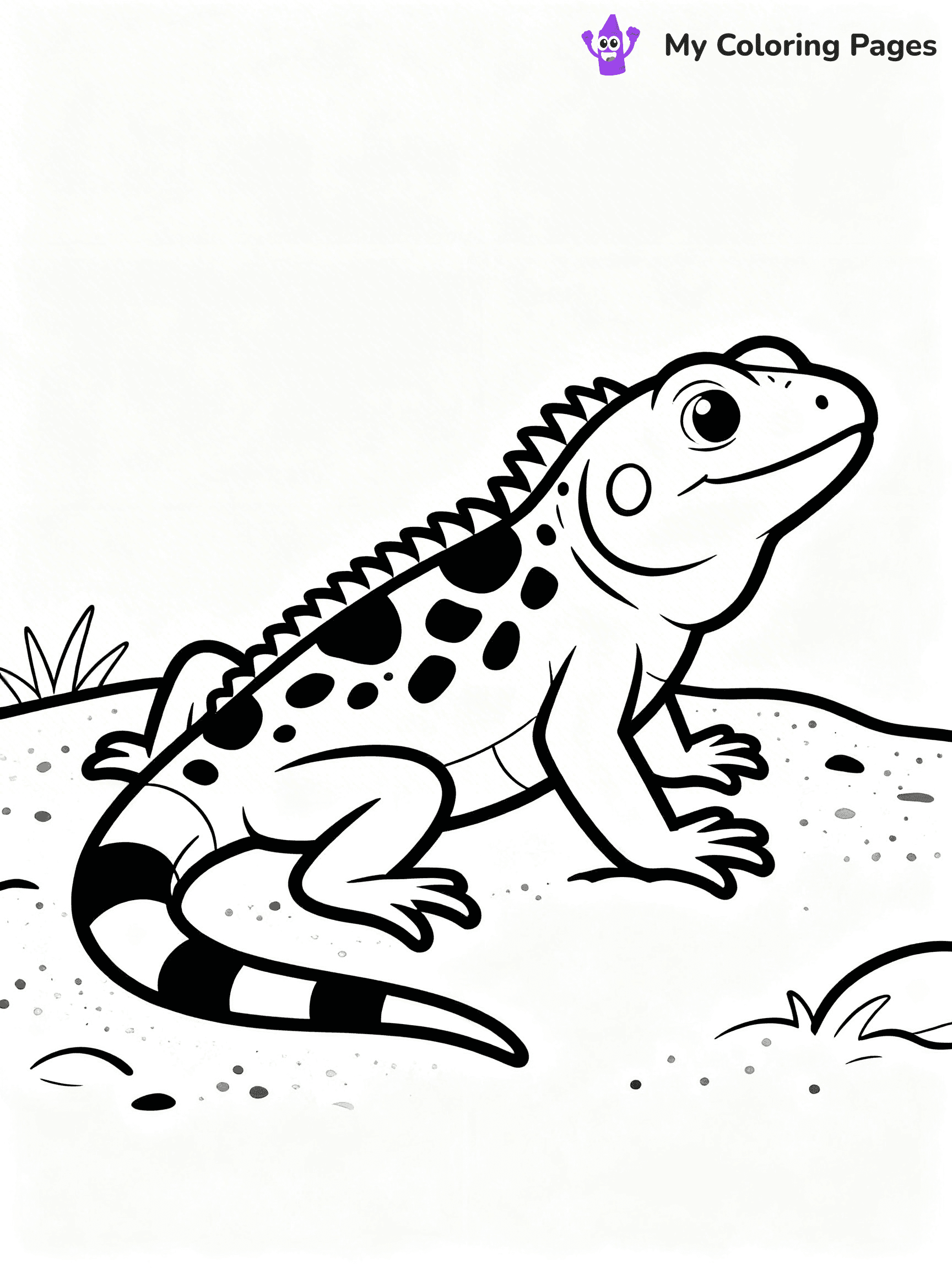 Iguana Coloring Pages - 24