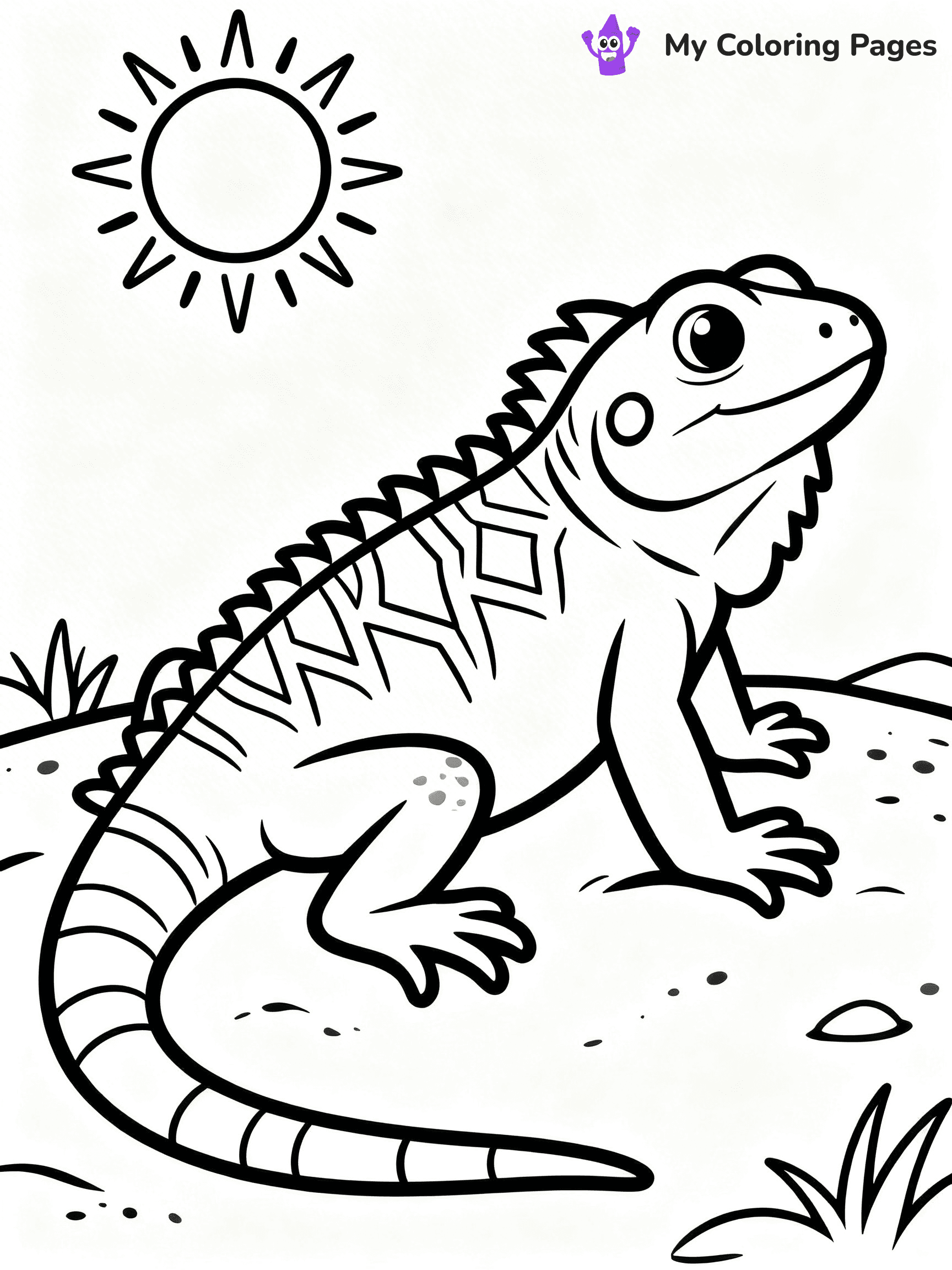 Iguana Coloring Pages - 23