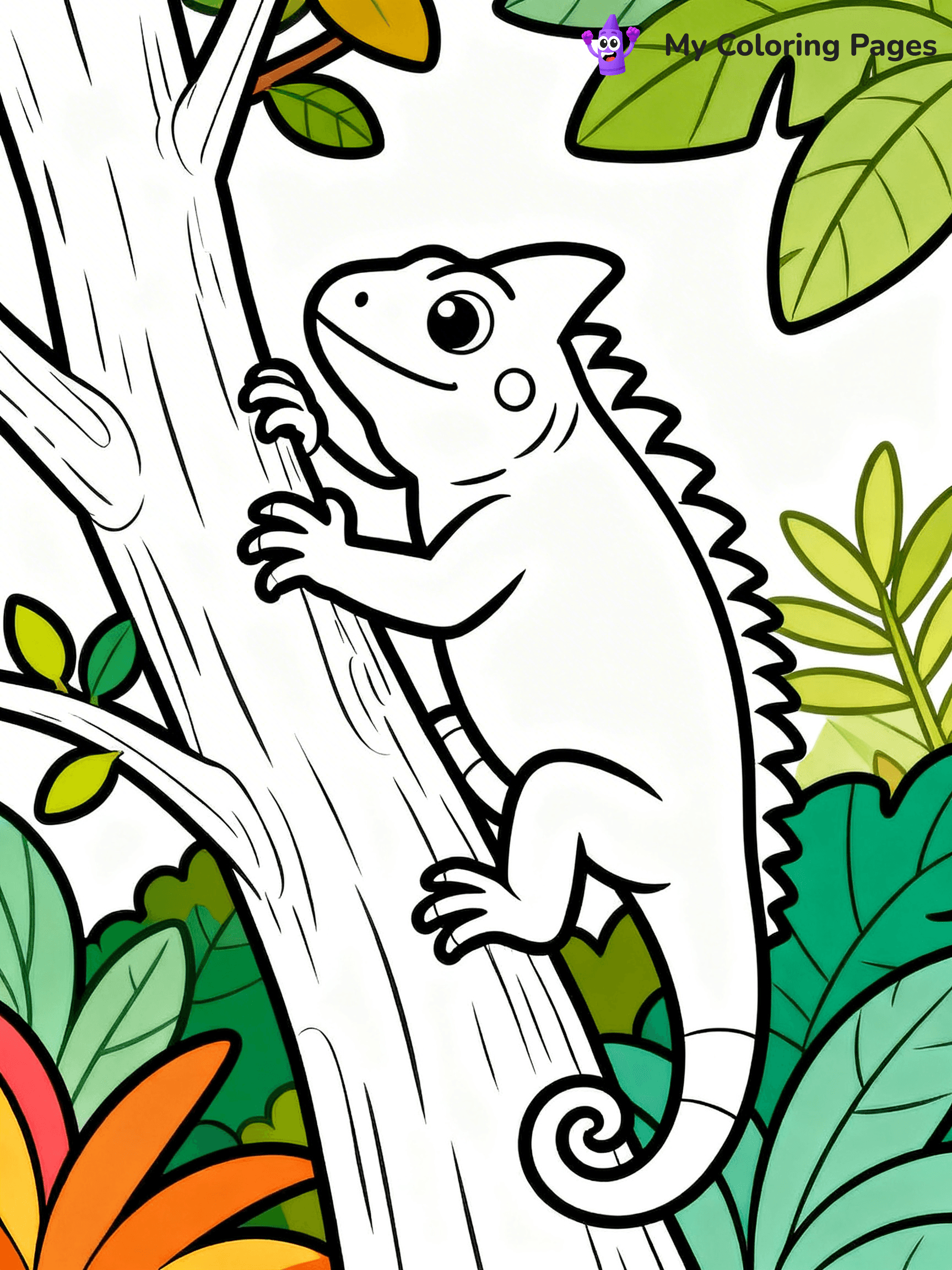Iguana Coloring Pages - 21