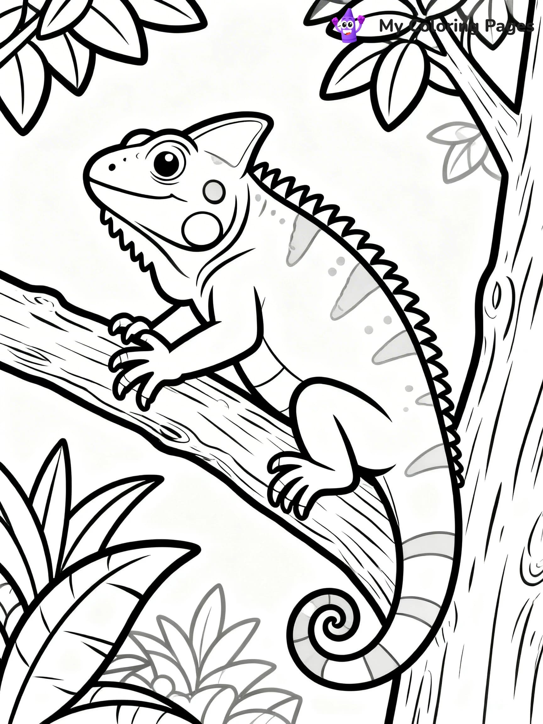 Iguana Coloring Pages - 20