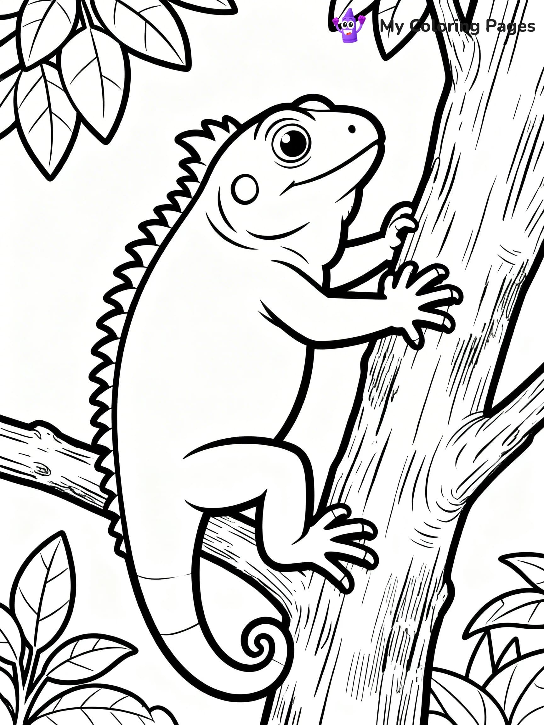 Iguana Coloring Pages - 19