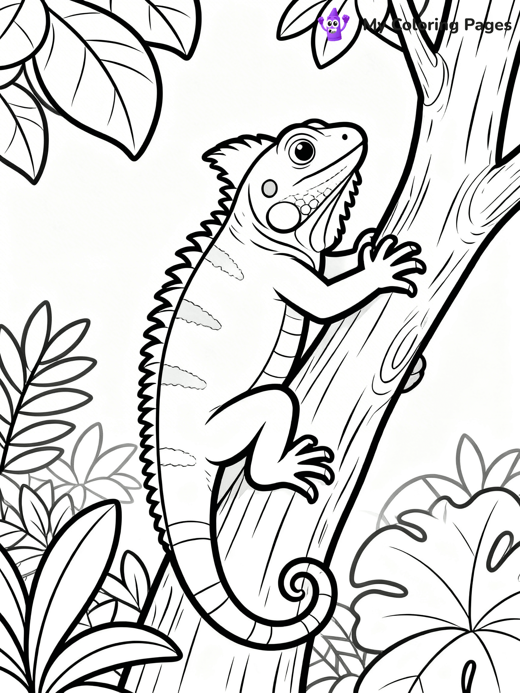 Iguana Coloring Pages - 18