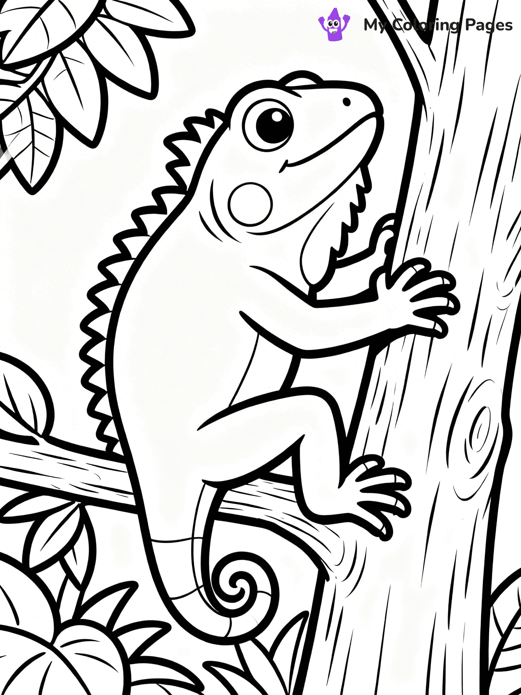 Iguana Coloring Pages - 17