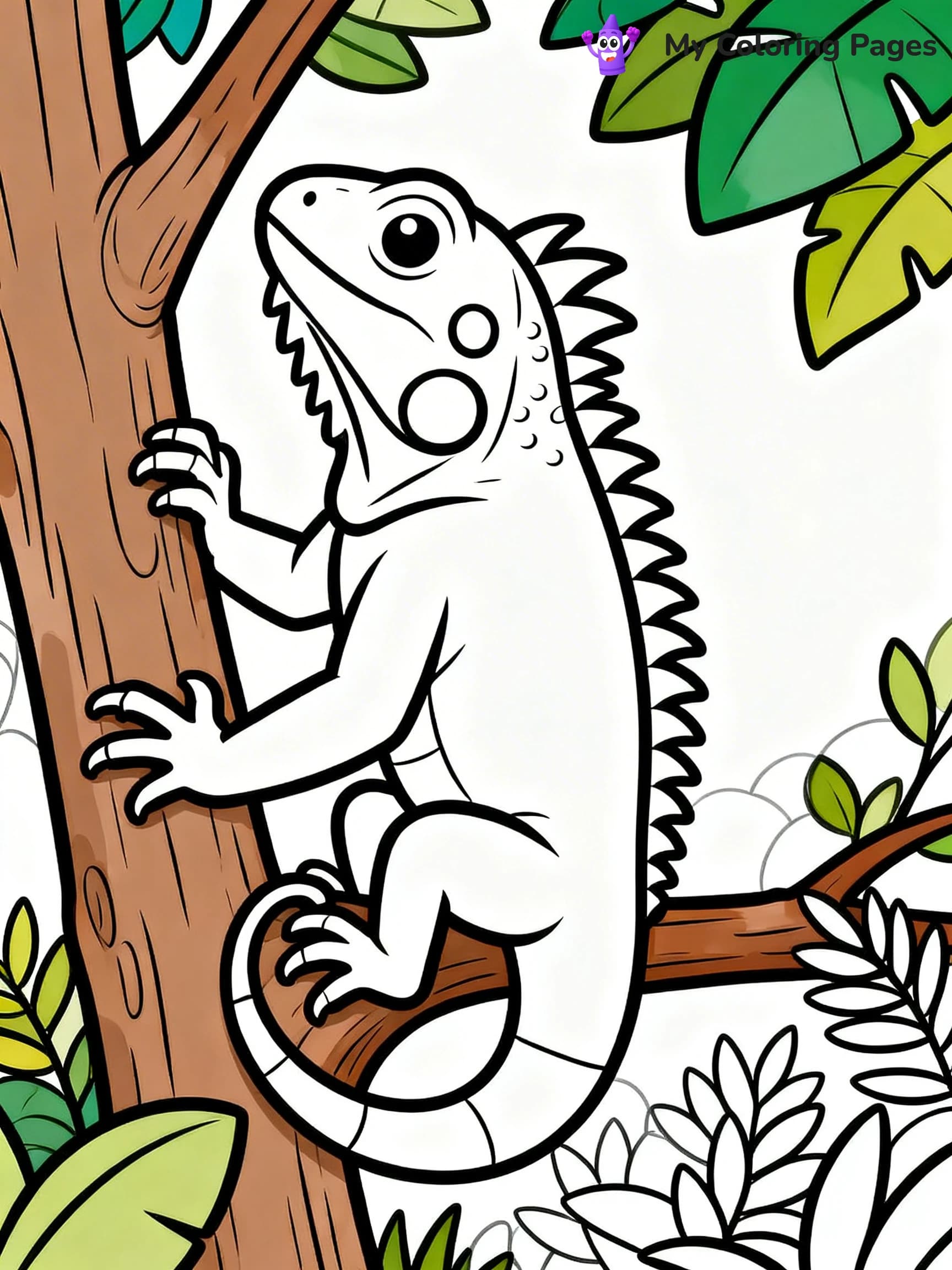 Iguana Coloring Pages - 16