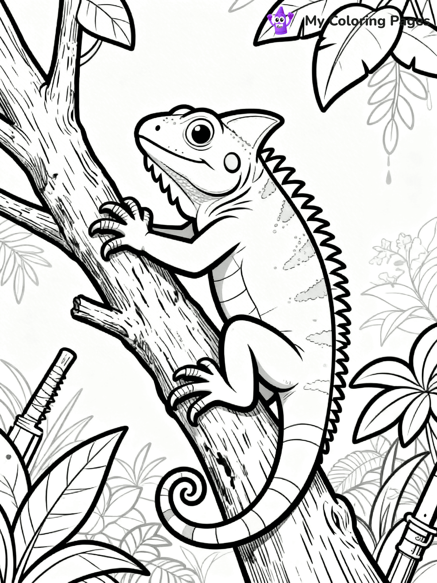 Iguana Coloring Pages - 15