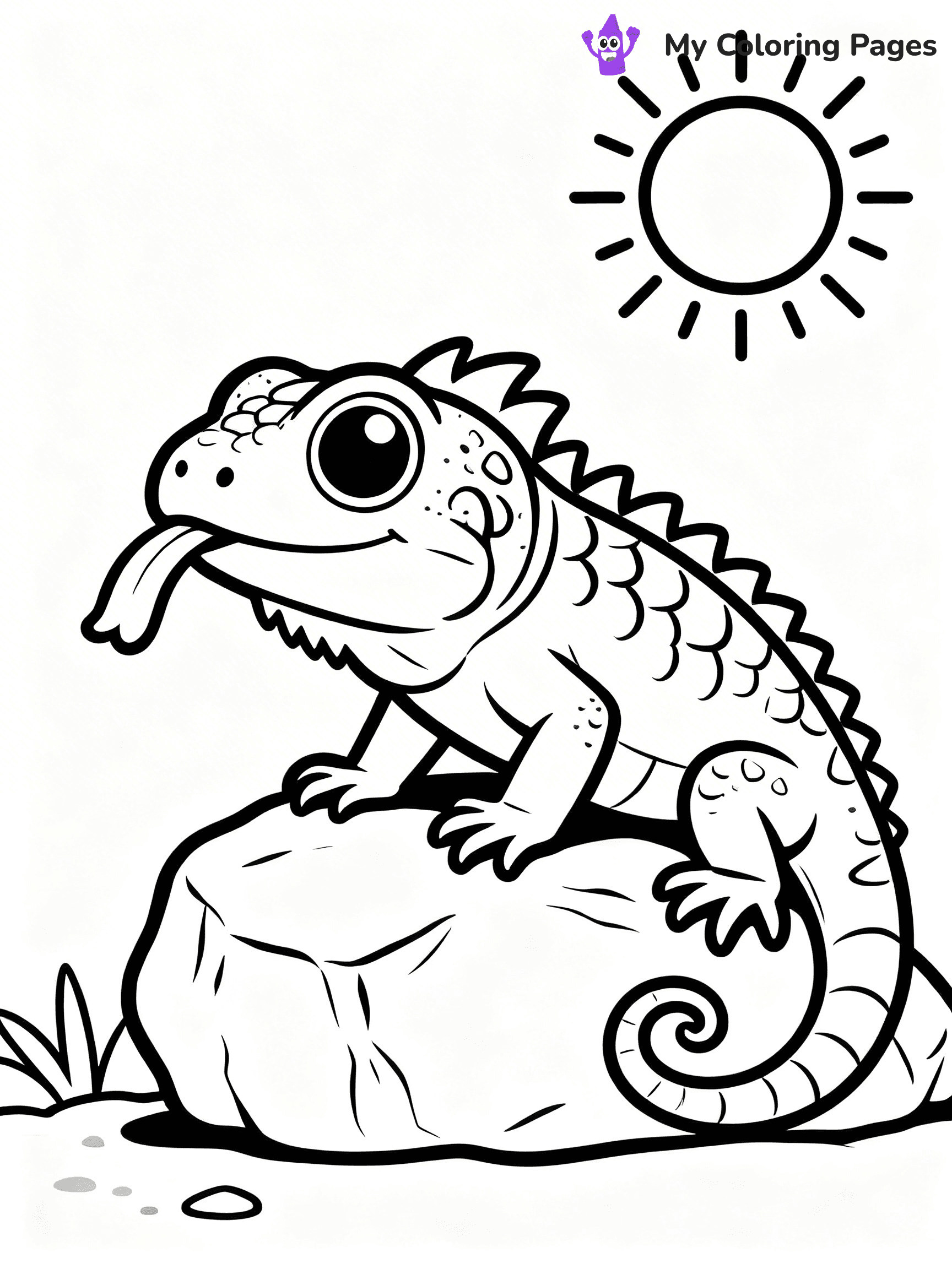 Iguana Coloring Pages - 12