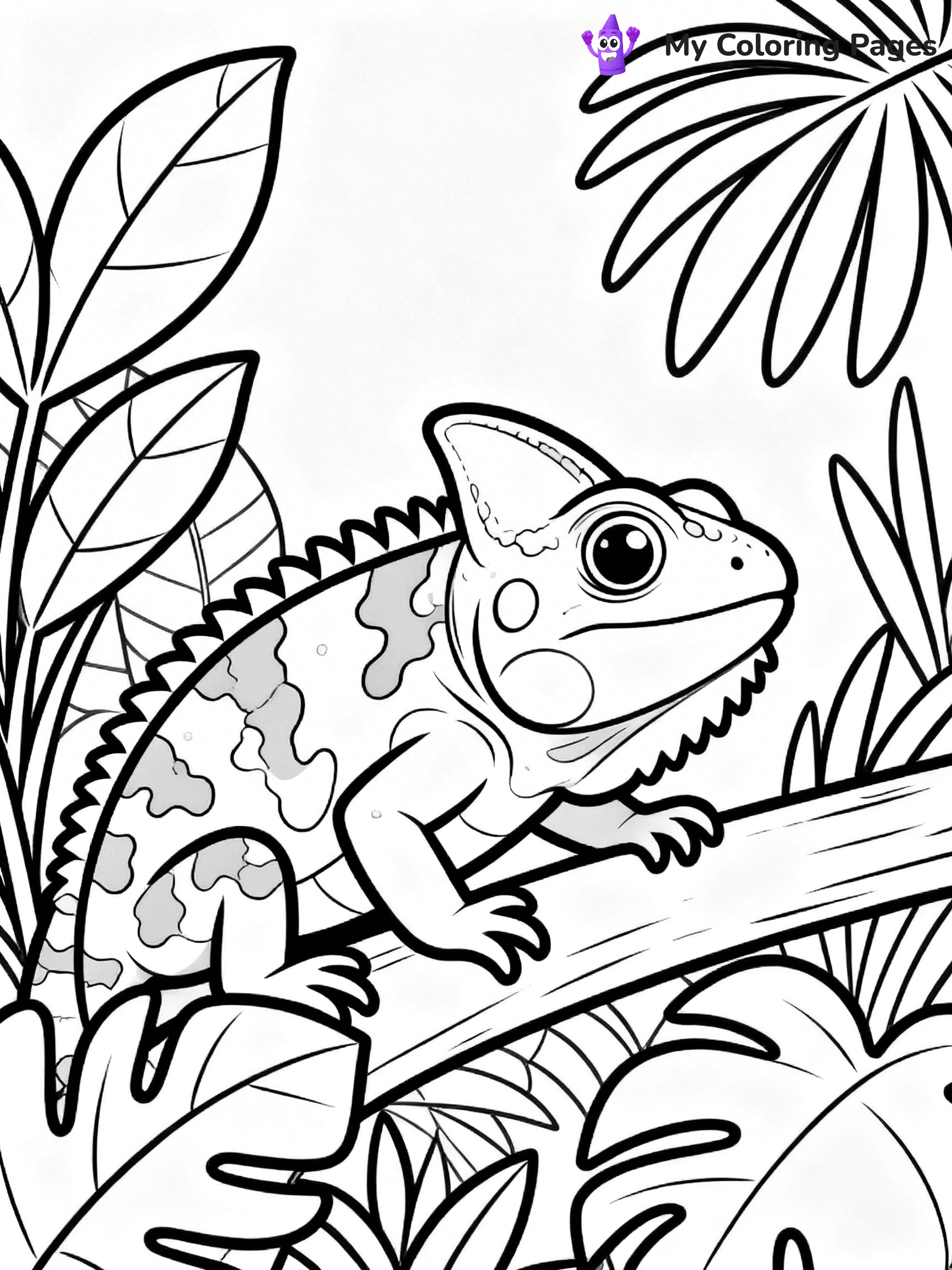 Iguana Coloring Pages - 7