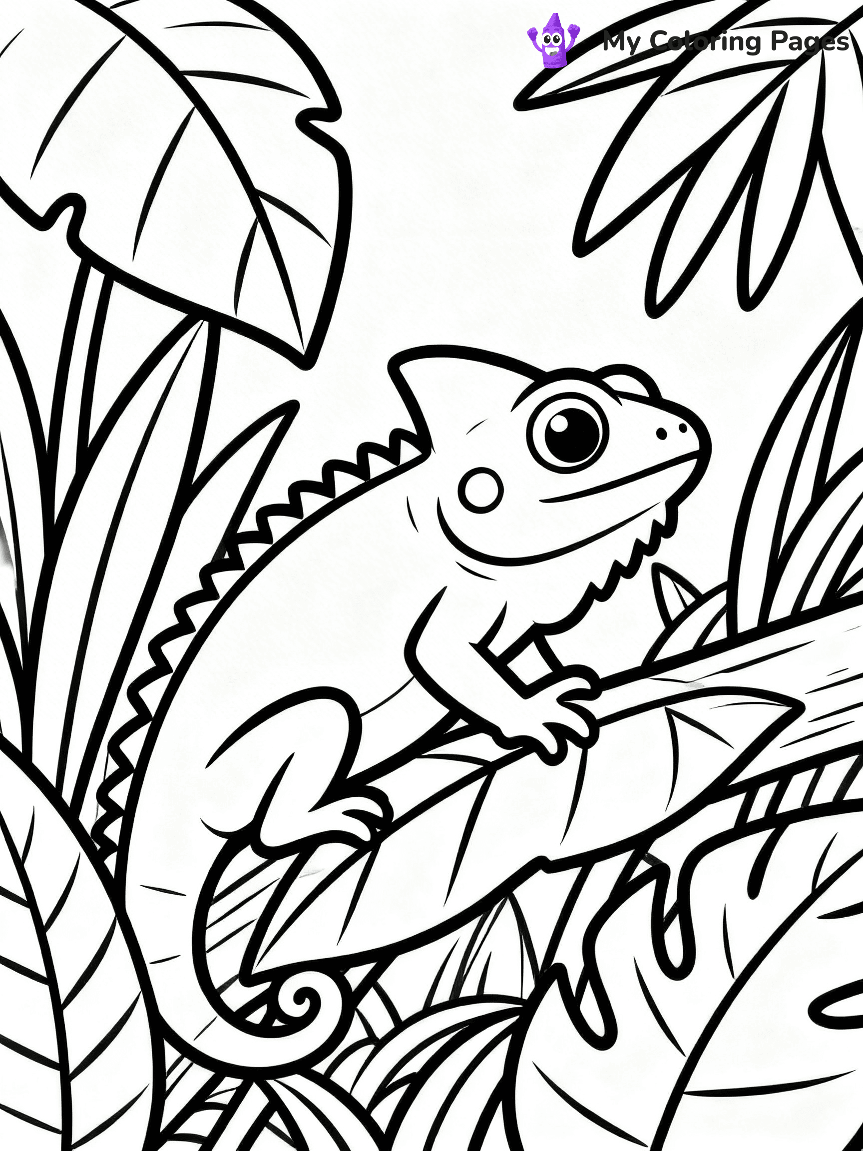 Iguana Coloring Pages - 6