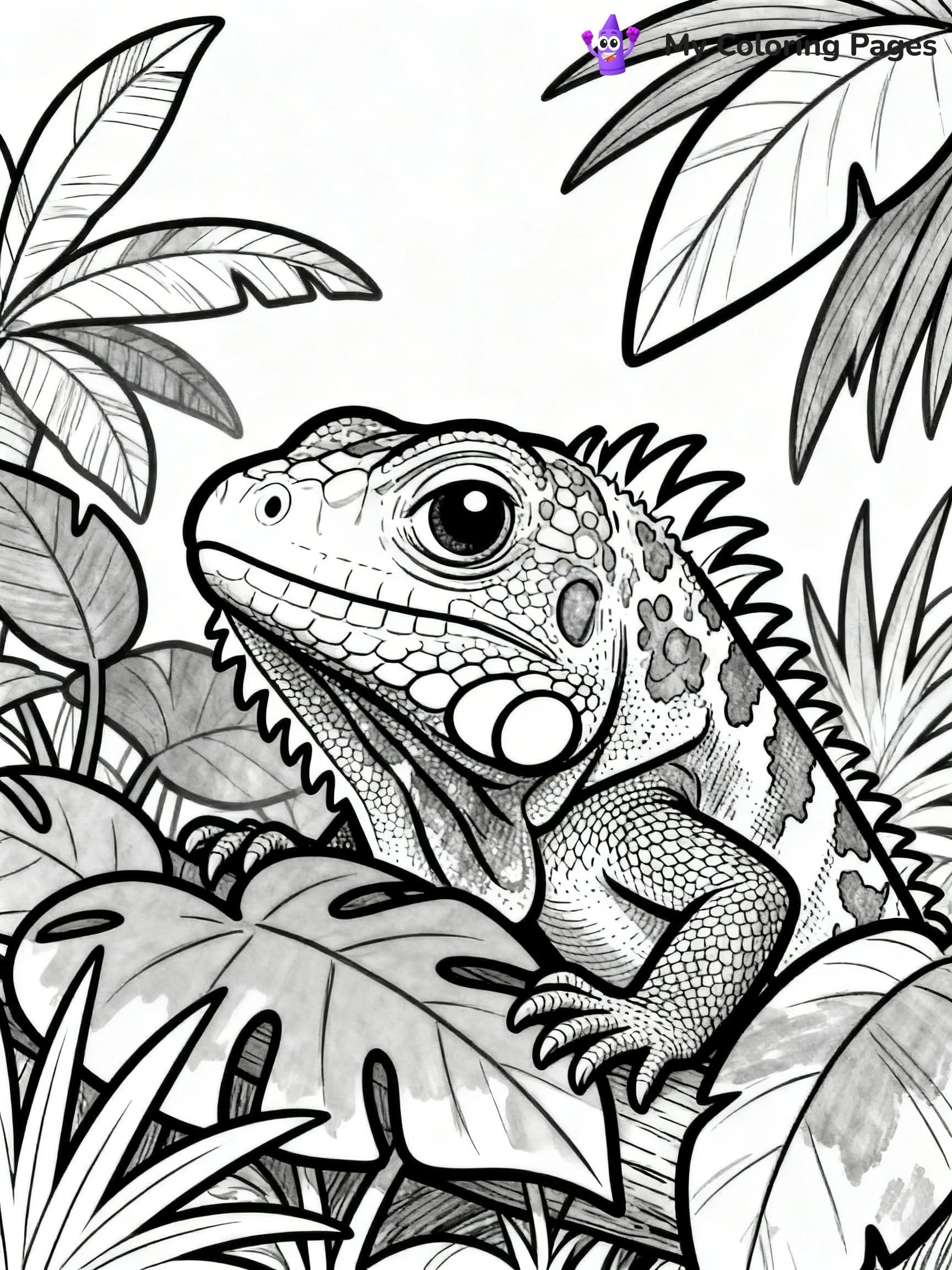 Iguana Coloring Pages - 4