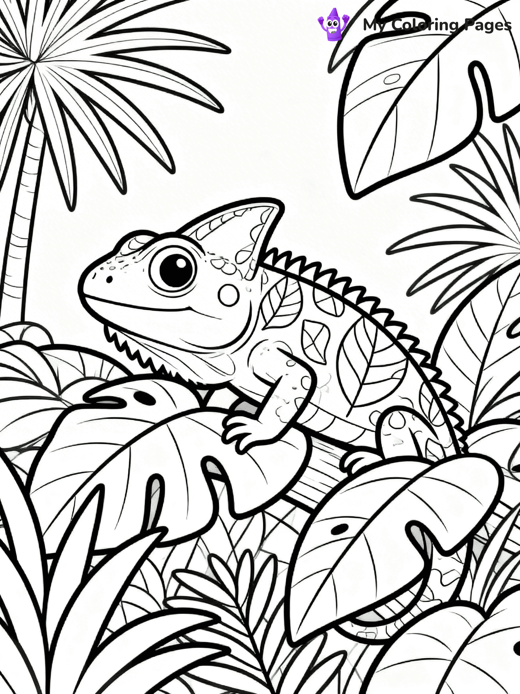 Iguana Coloring Pages - 2