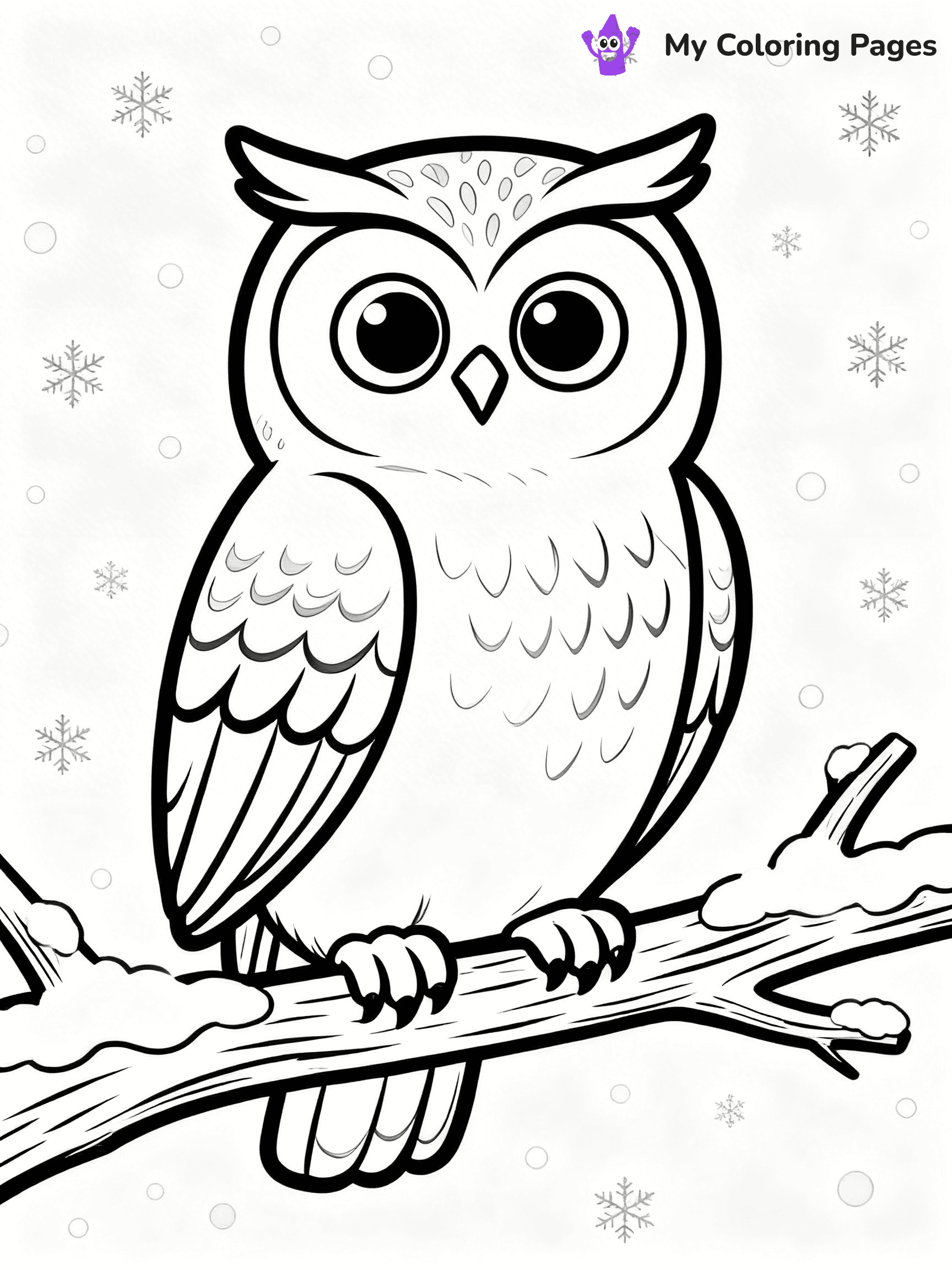 Cute Winter Animal Coloring Pages - 24