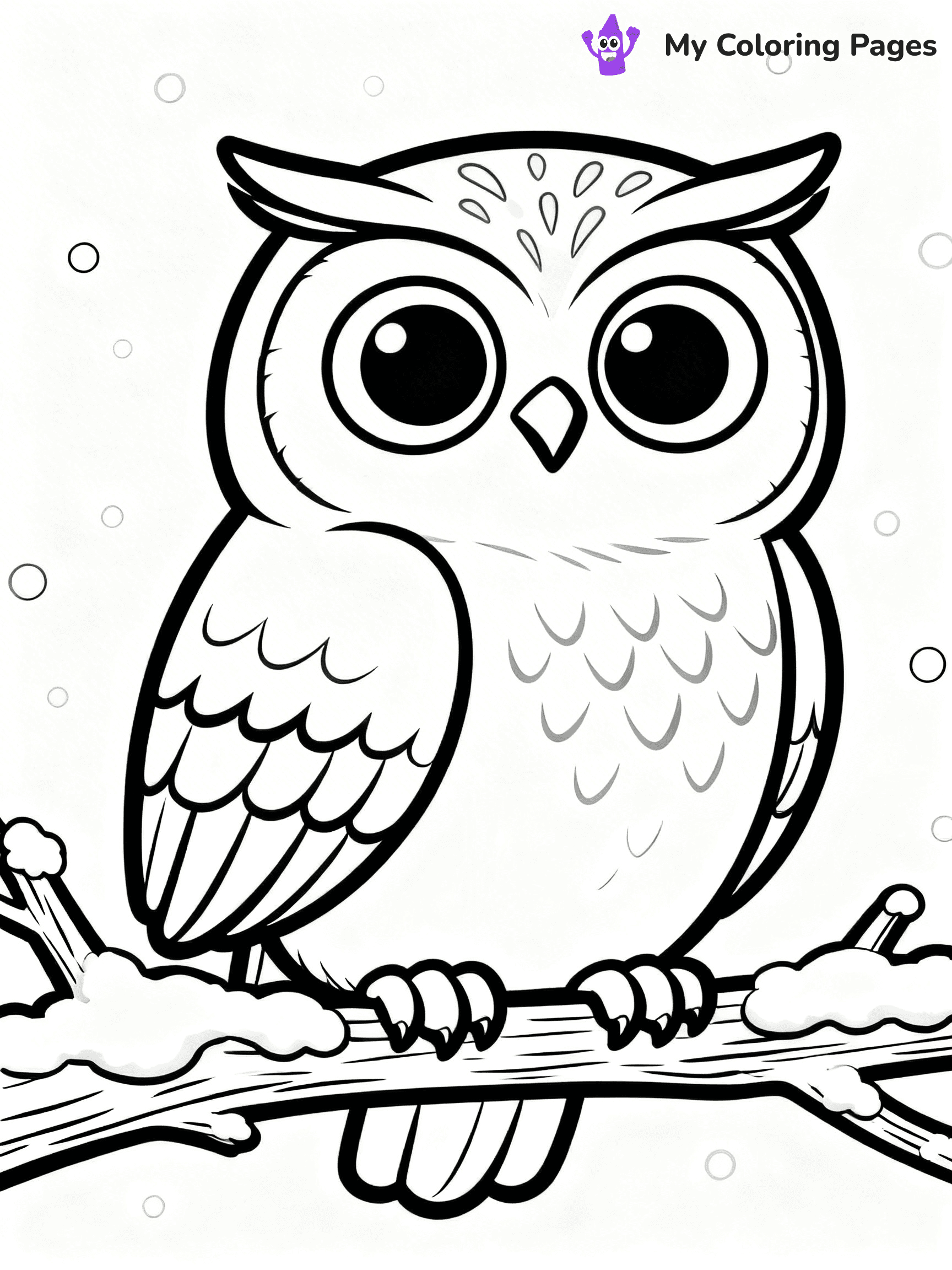 Cute Winter Animal Coloring Pages - 23