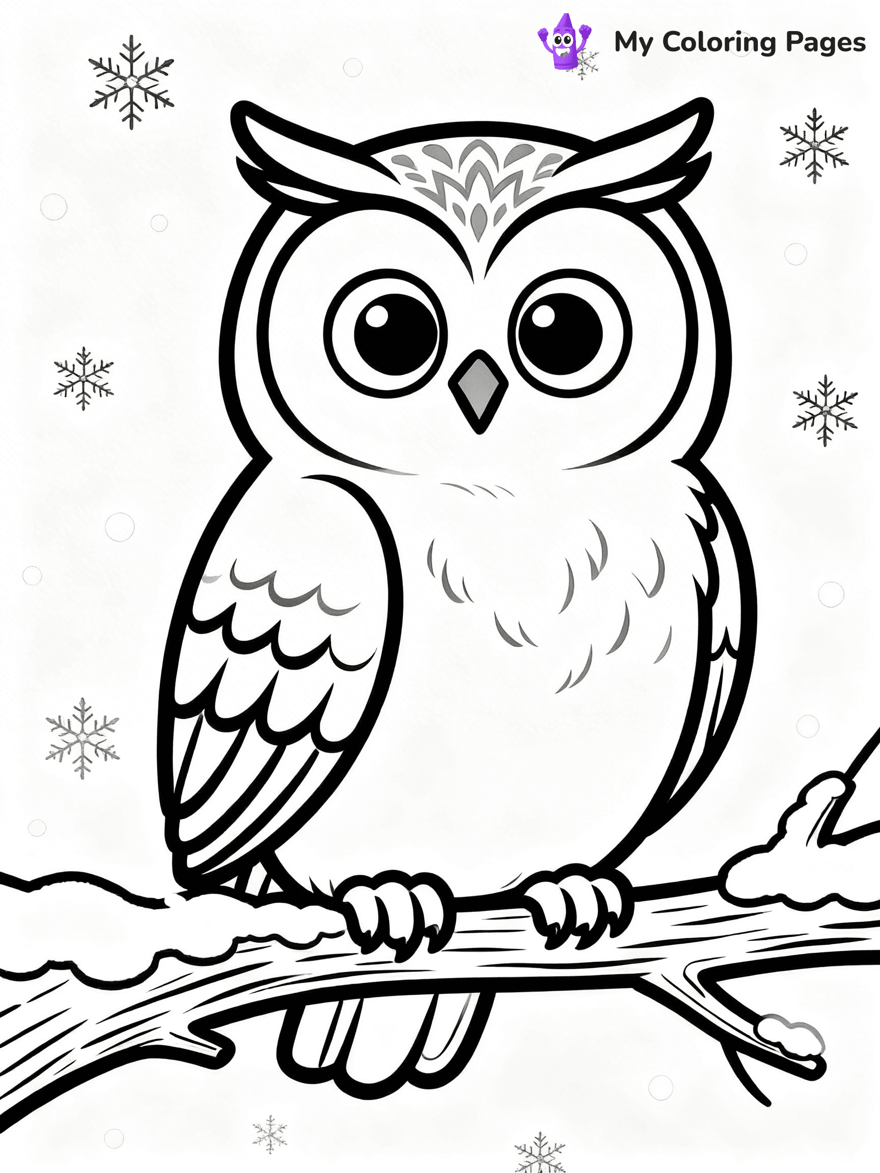 Cute Winter Animal Coloring Pages - 22