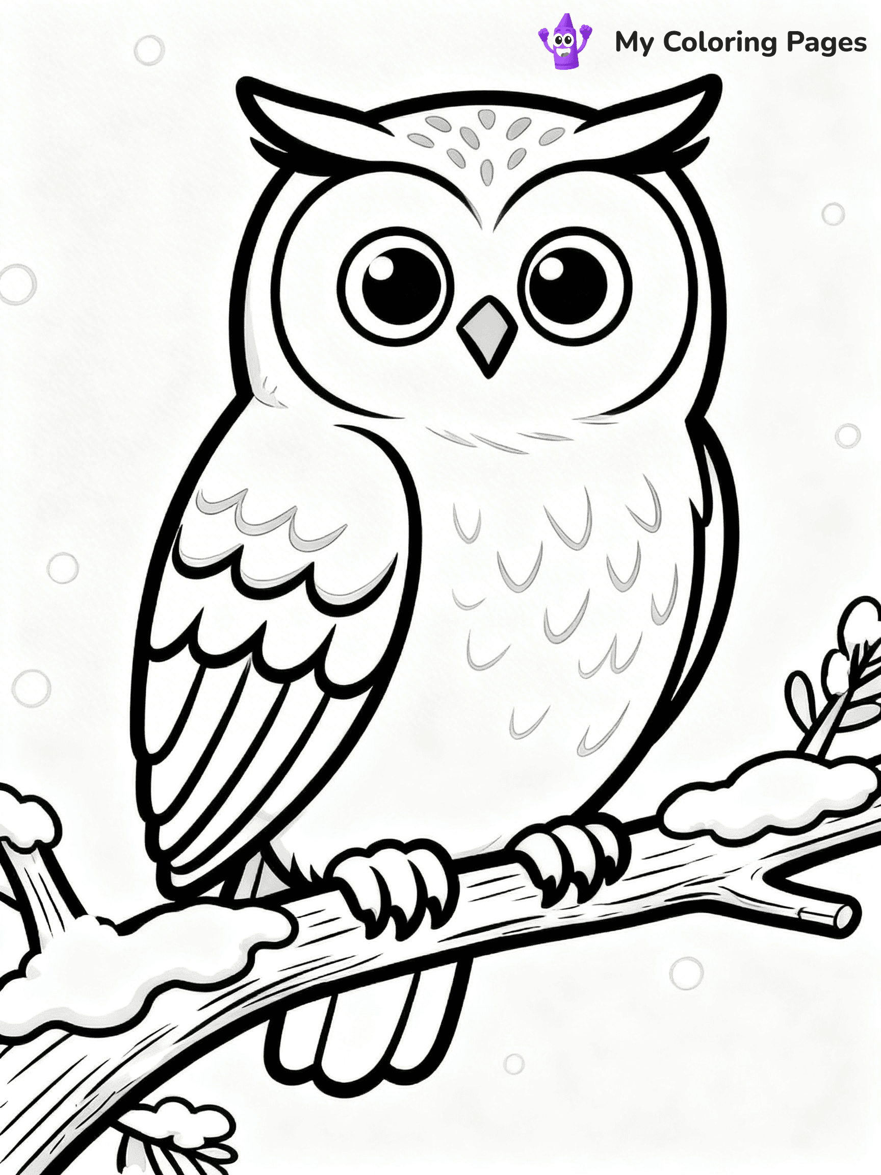 Cute Winter Animal Coloring Pages - 21