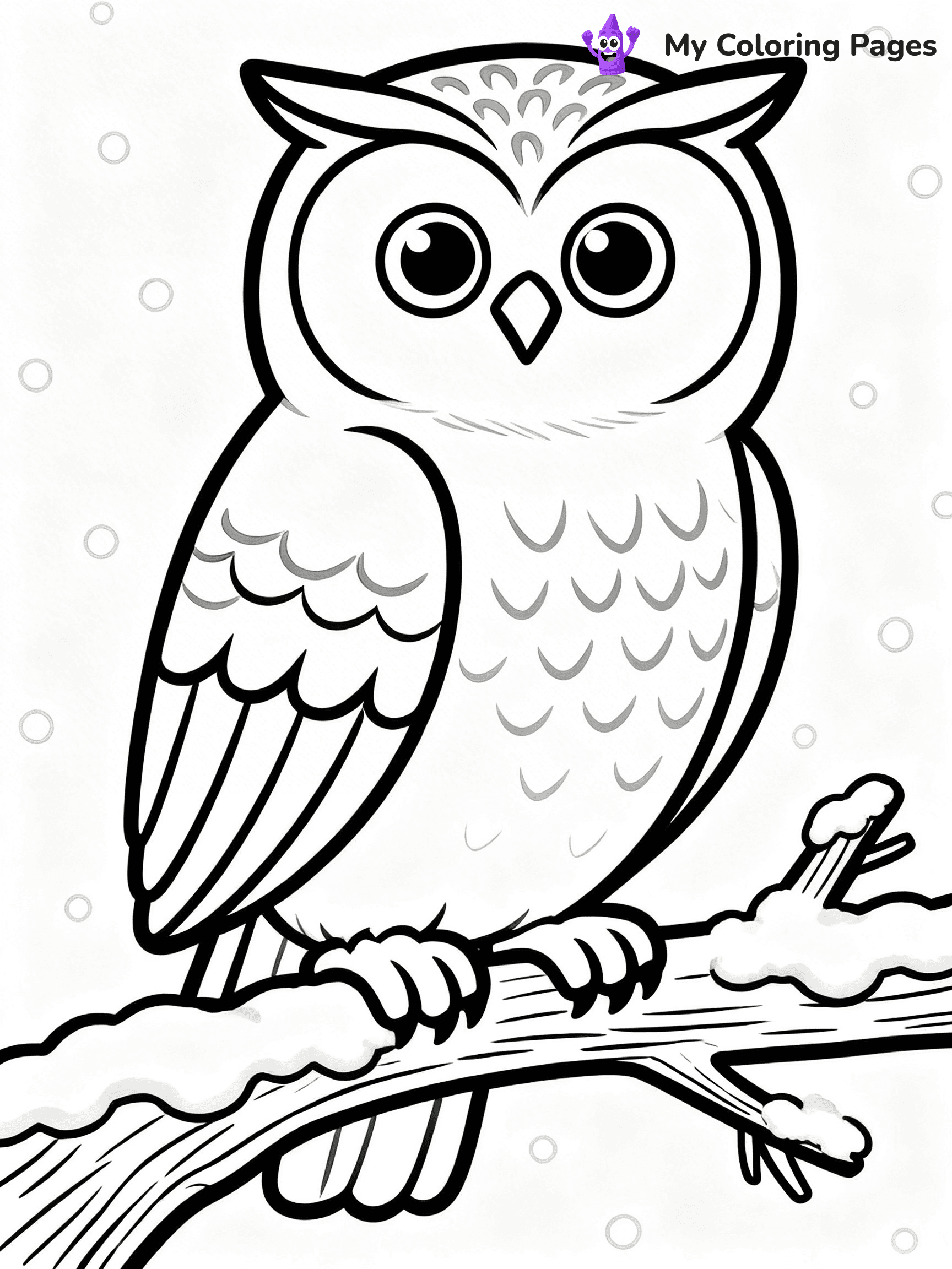 Cute Winter Animal Coloring Pages - 20